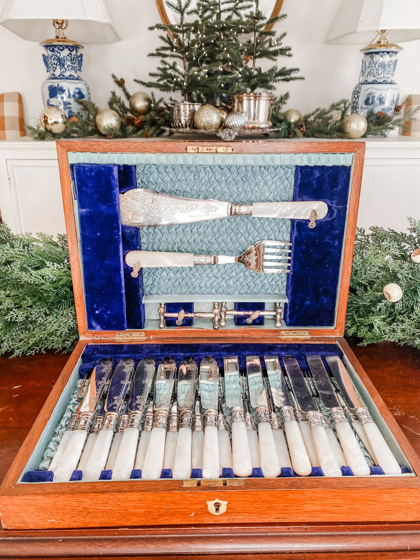 Very Rare Antique English Mother of Pearl Cutlery Set