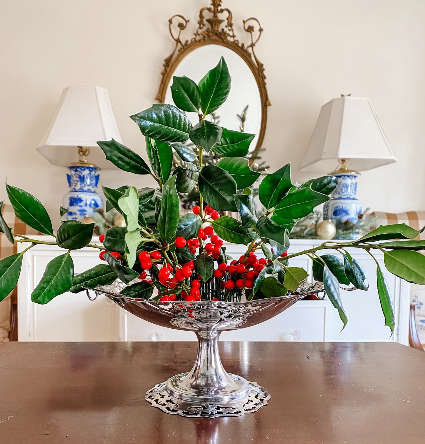 Pierced Snowflake Antique Centerpiece