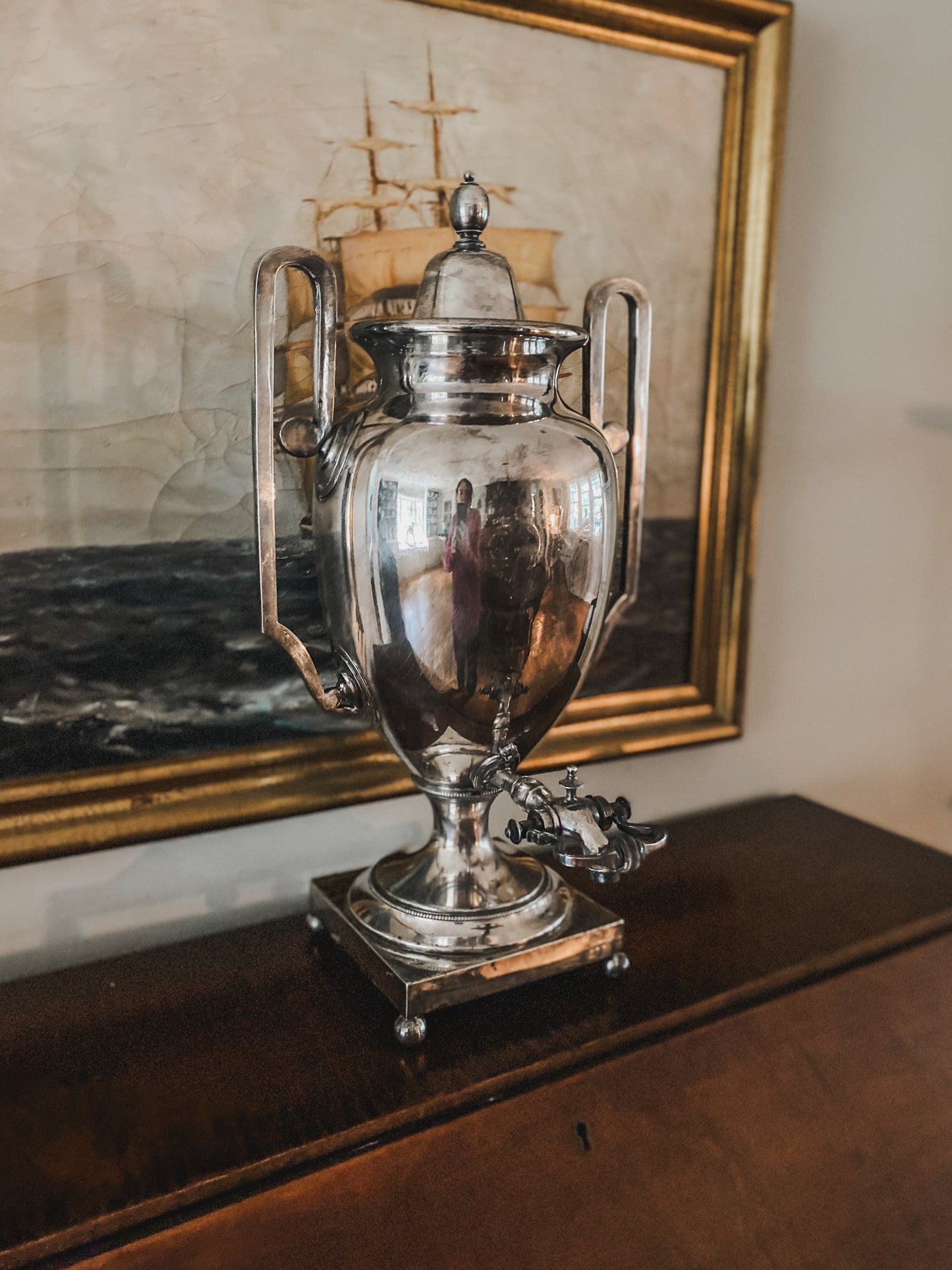 Antique Walker & Hall Silverplate Urn – Grand Grecian Form