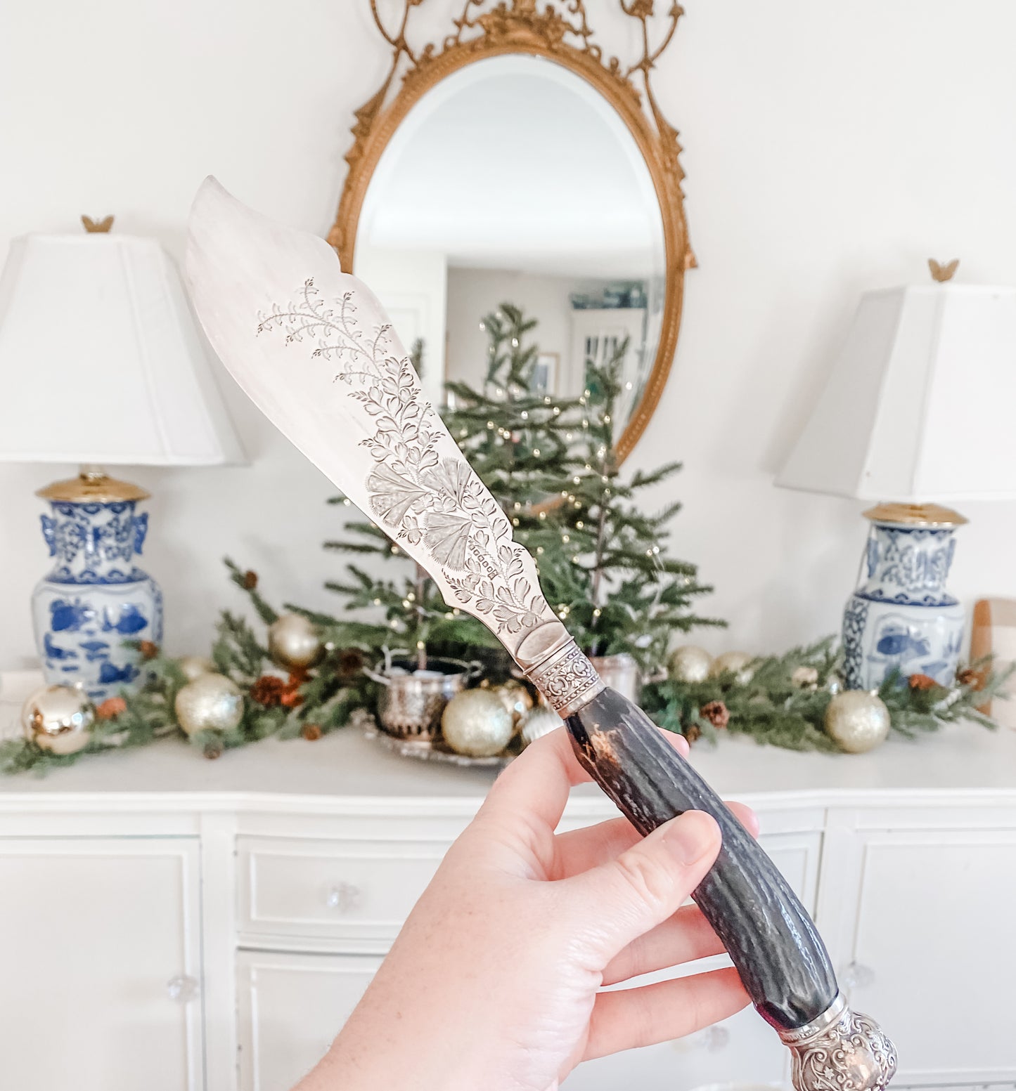 Fabulous!!! Antique 1800's Staghorn Carving Set of 7