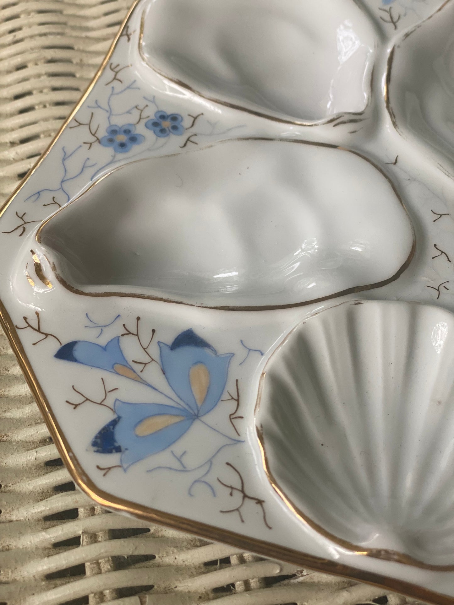 Blue Antique Oyster Plate