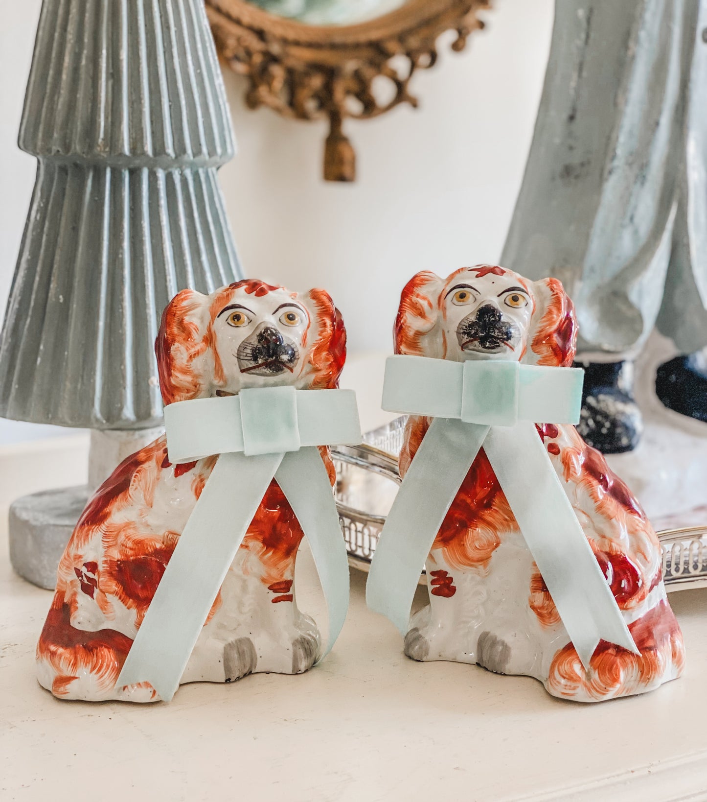 Adorable Antique Staffordshire Dogs