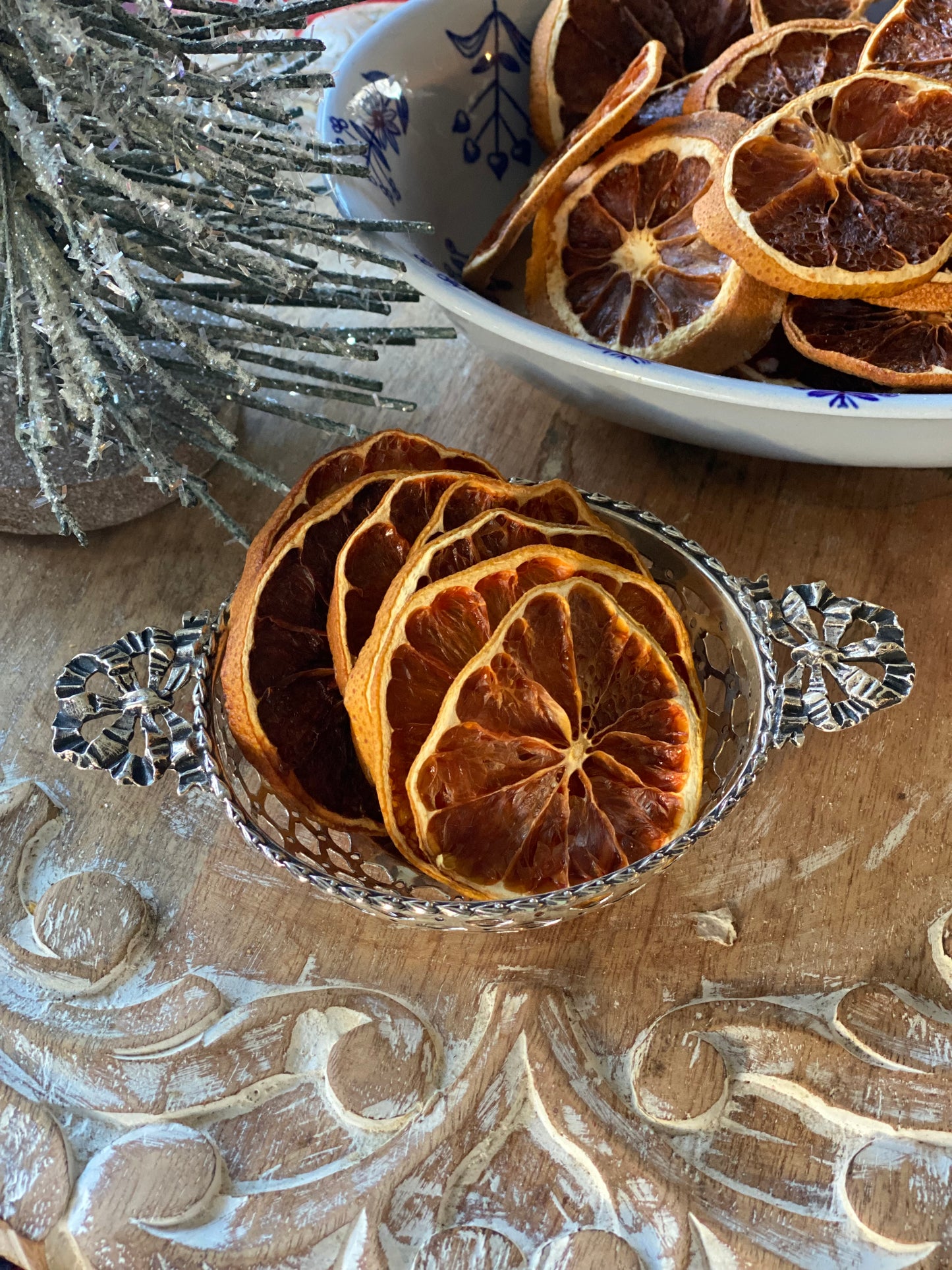 Sterling Silver Antique Nut Dish