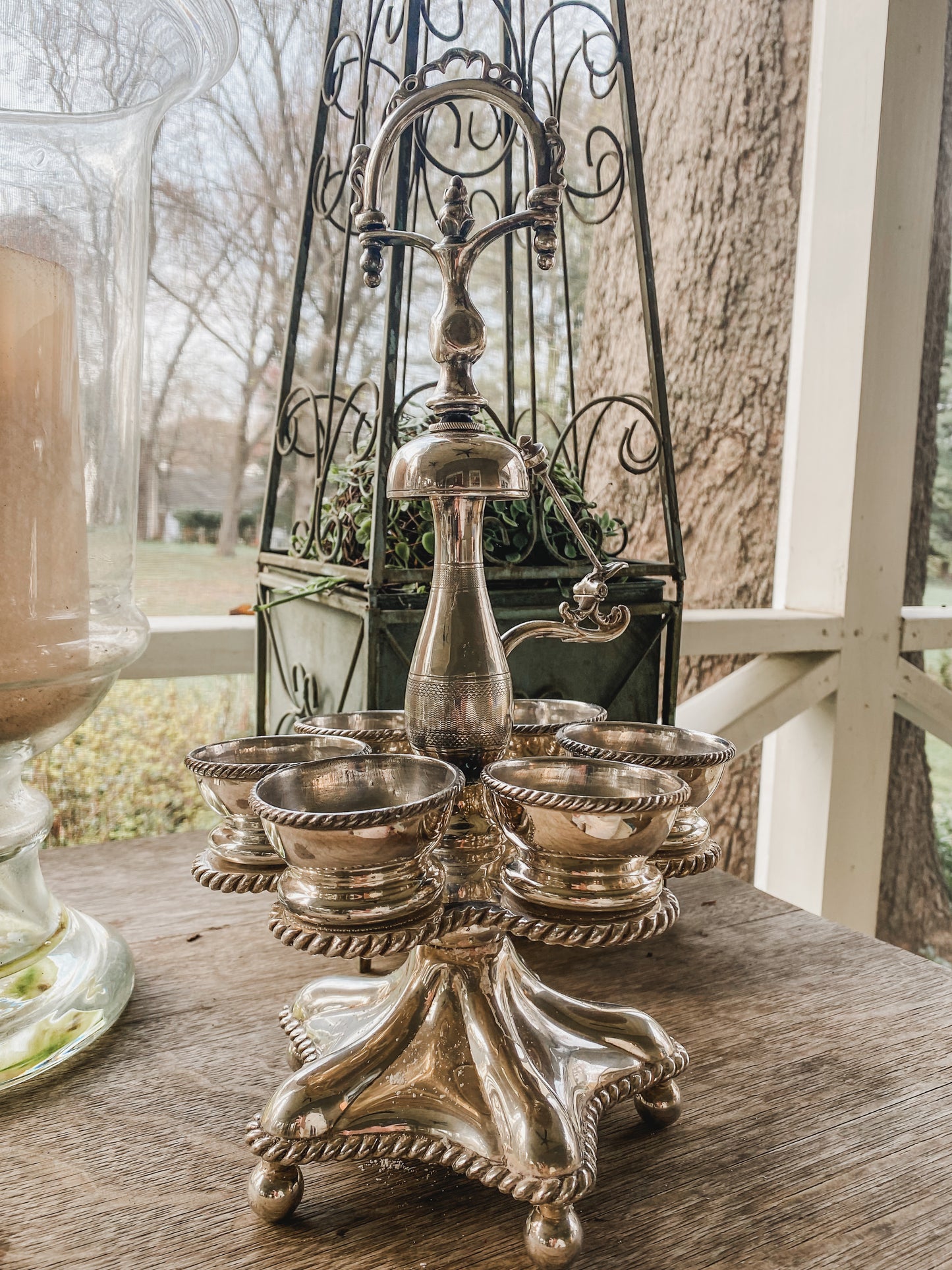 Antique Table Caster Egg Stand