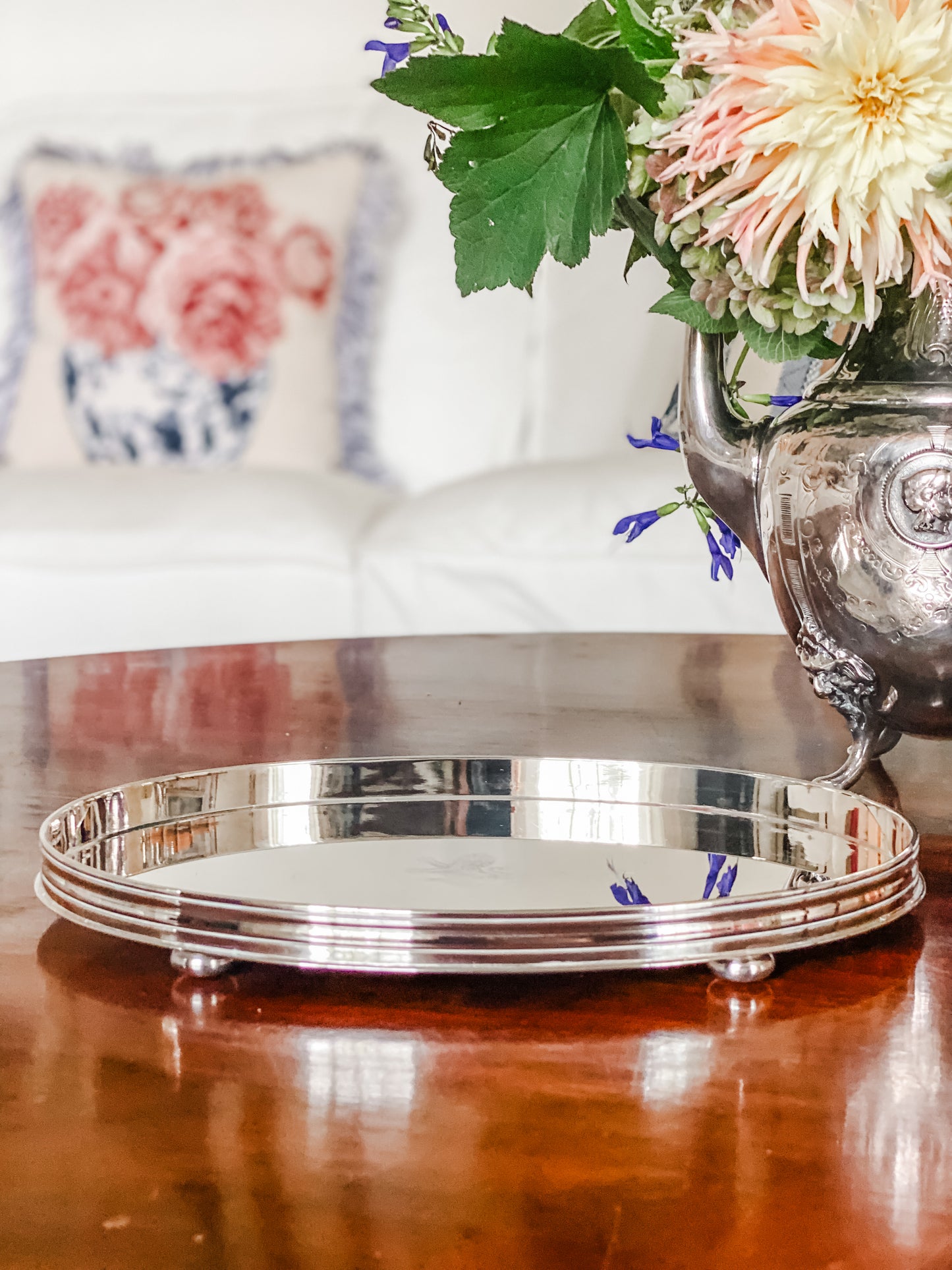 Oval Gallery Tray by Israel Freeman & Sons
