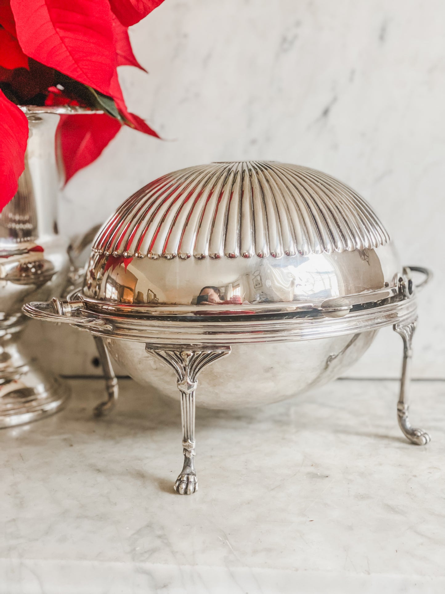 Large Antique Revolving Dome Server