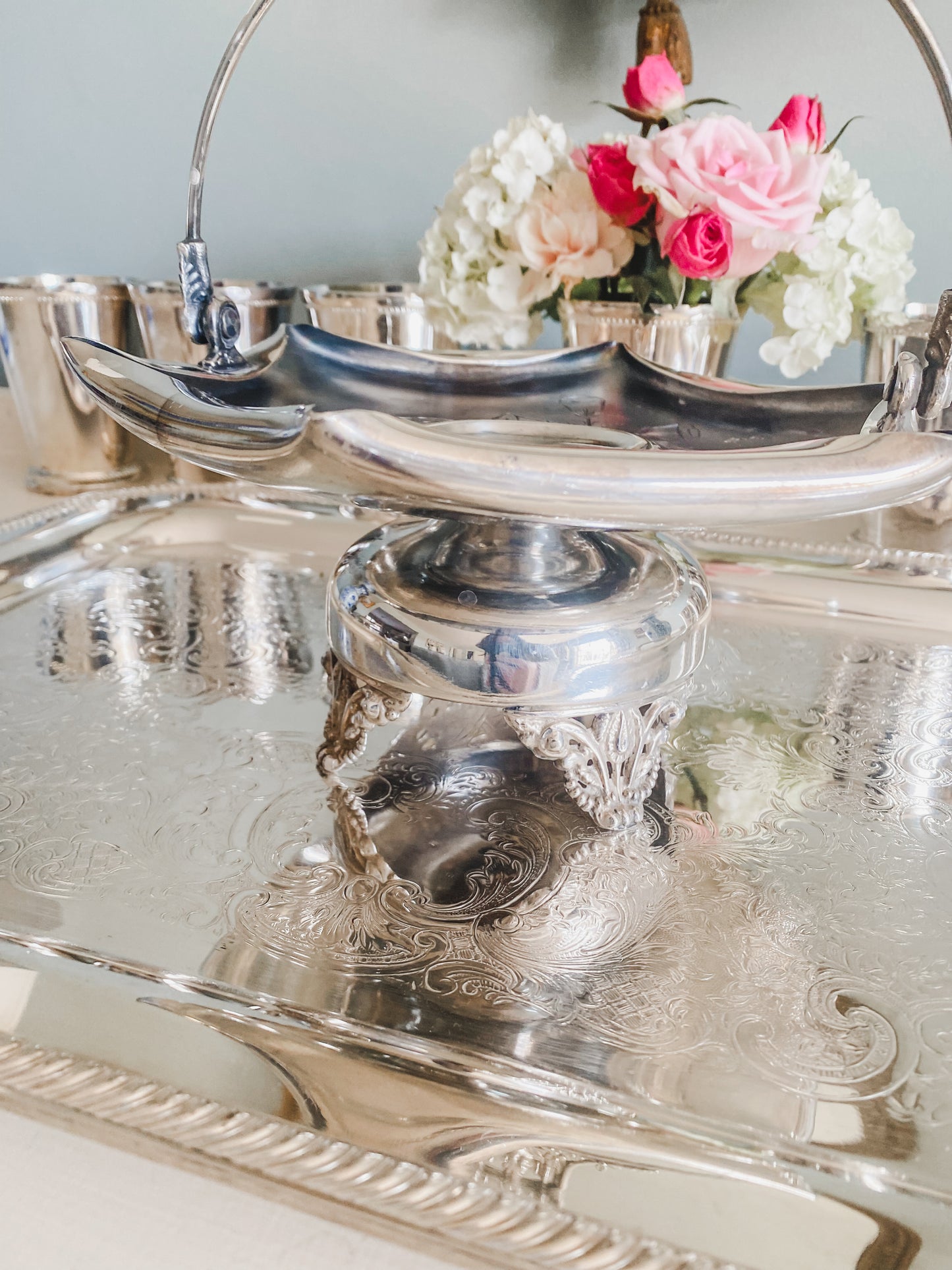 Antique late 1800's Bridal Basket