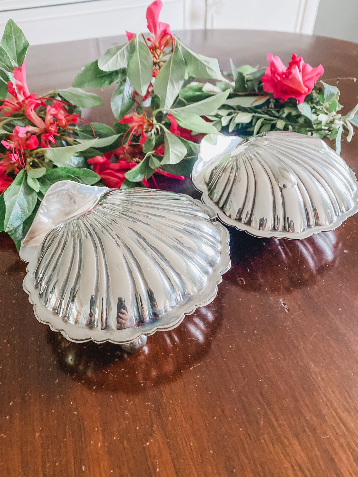 Pair of Excellent Antique English Caviar Dishes