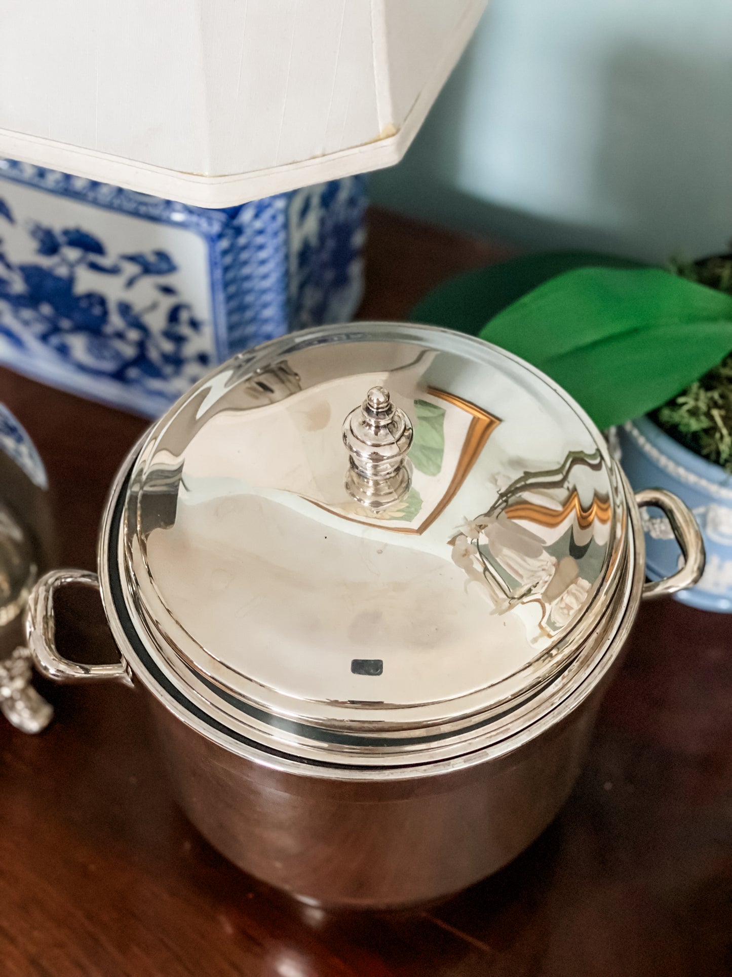 Handsome Ice Bucket made by Wallace Silver