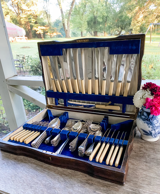 64 - Piece Sheffield James Ryal Flatware Set