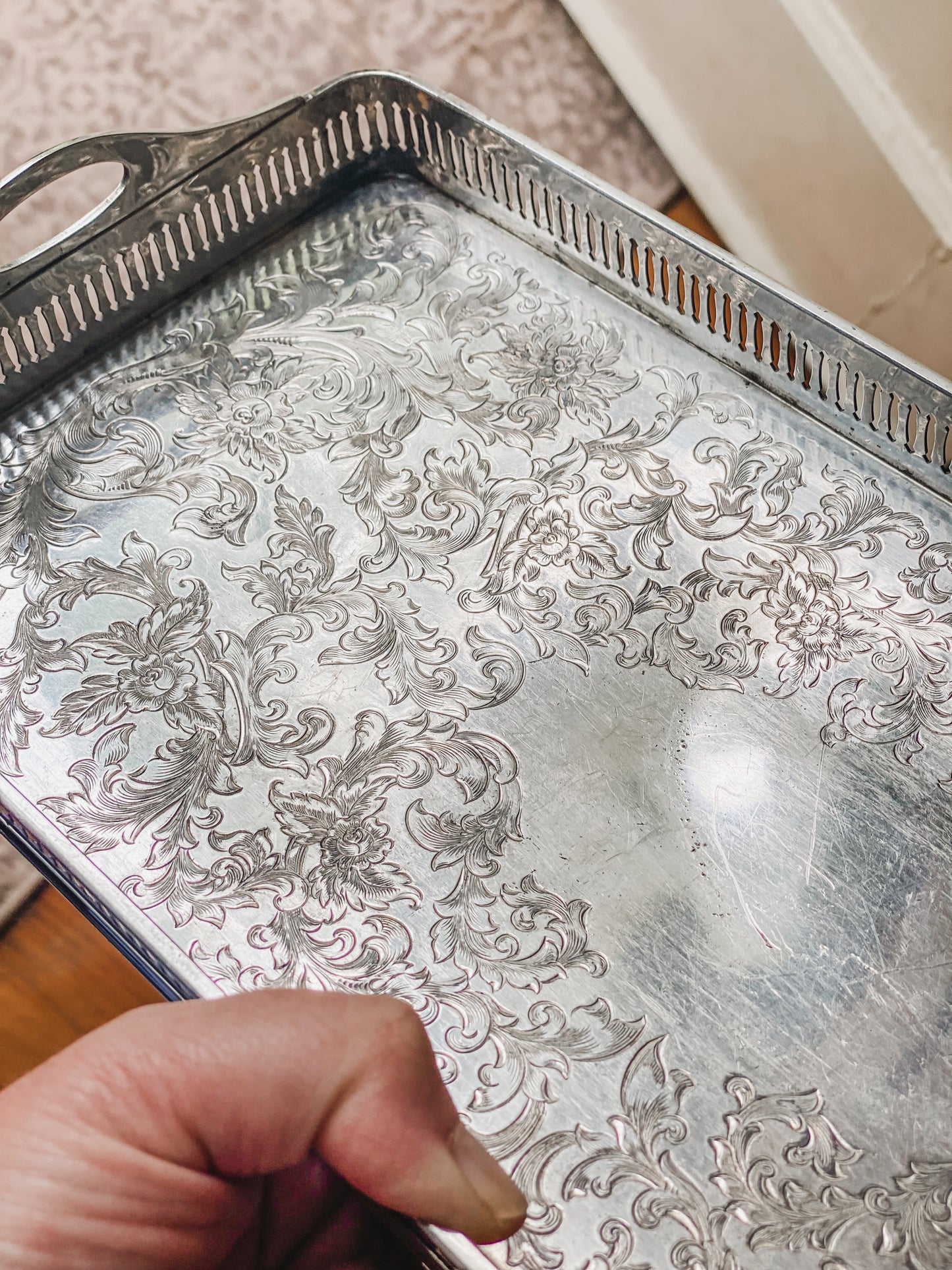 Antique Gallery Tray