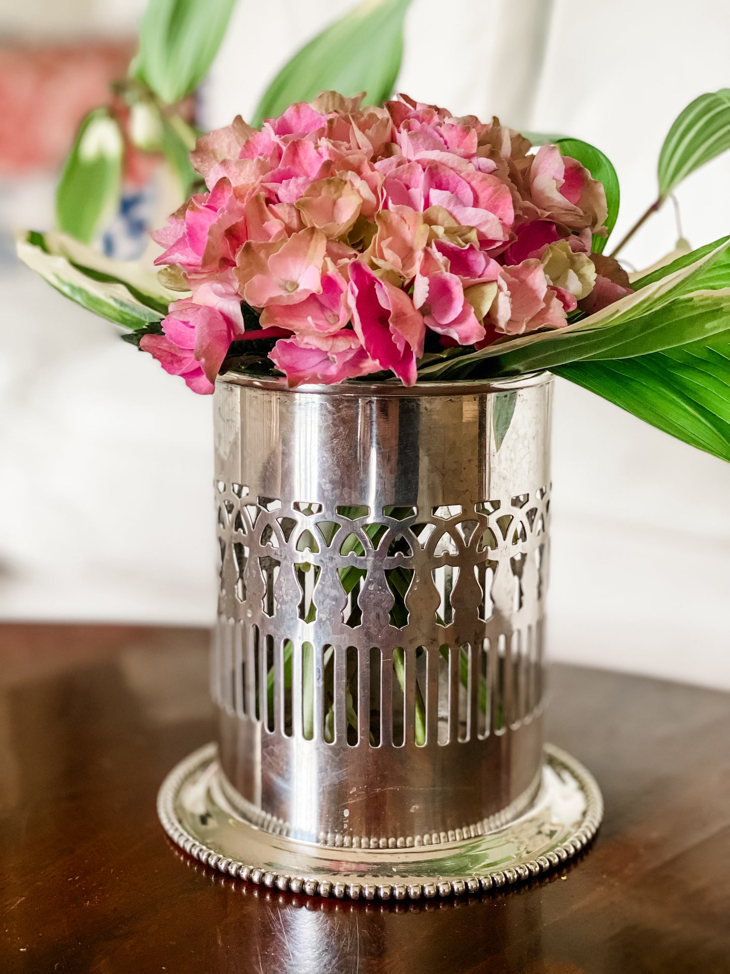 Antique Reticulated Bottle Holder