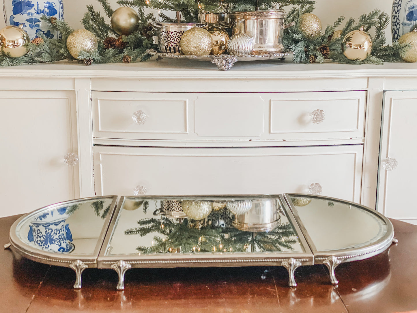 Absolutely Fabulous 3-Piece Mirrored Platform Tray