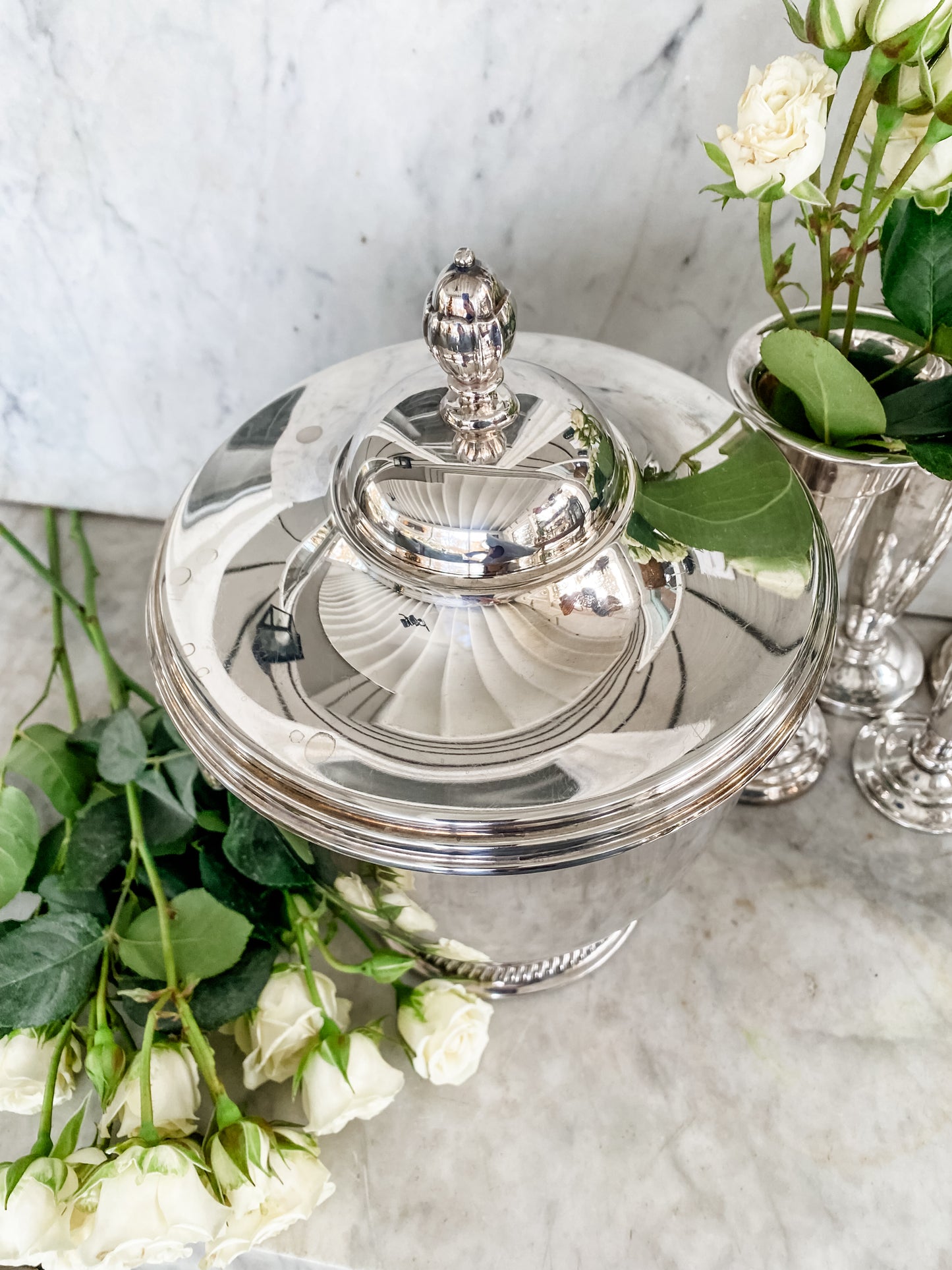 Gorgeous Ice Bucket with Lion Head Mount Handles