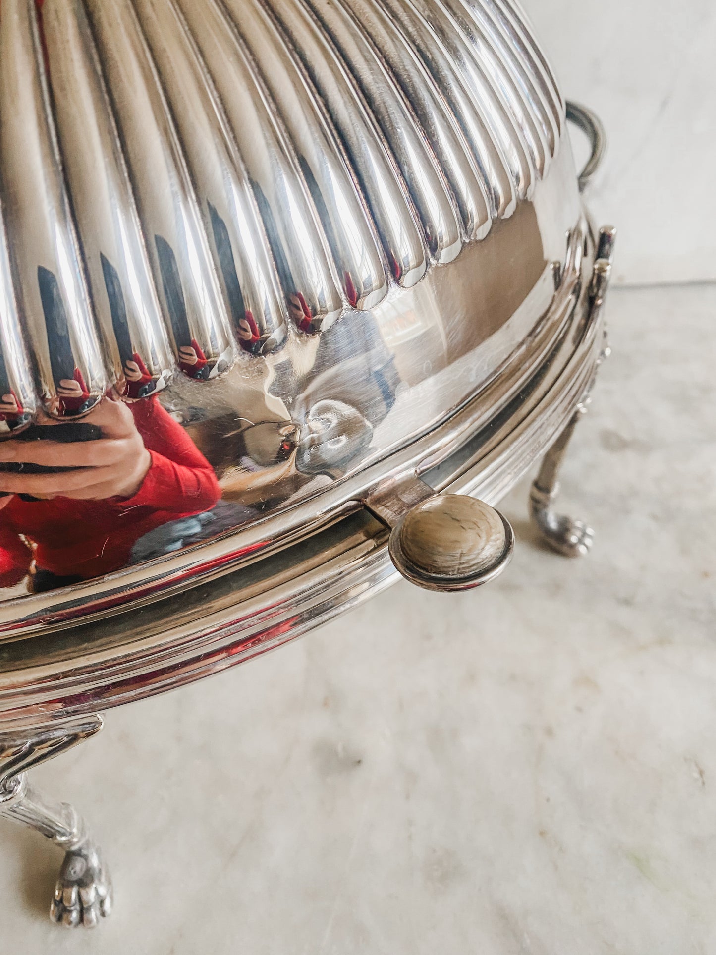 Large Antique Revolving Dome Server