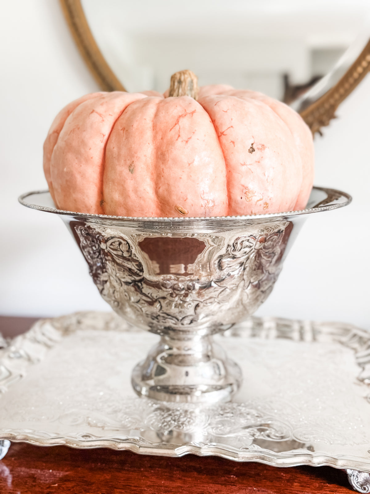 Large Holly & Berry Pedestal Bowl