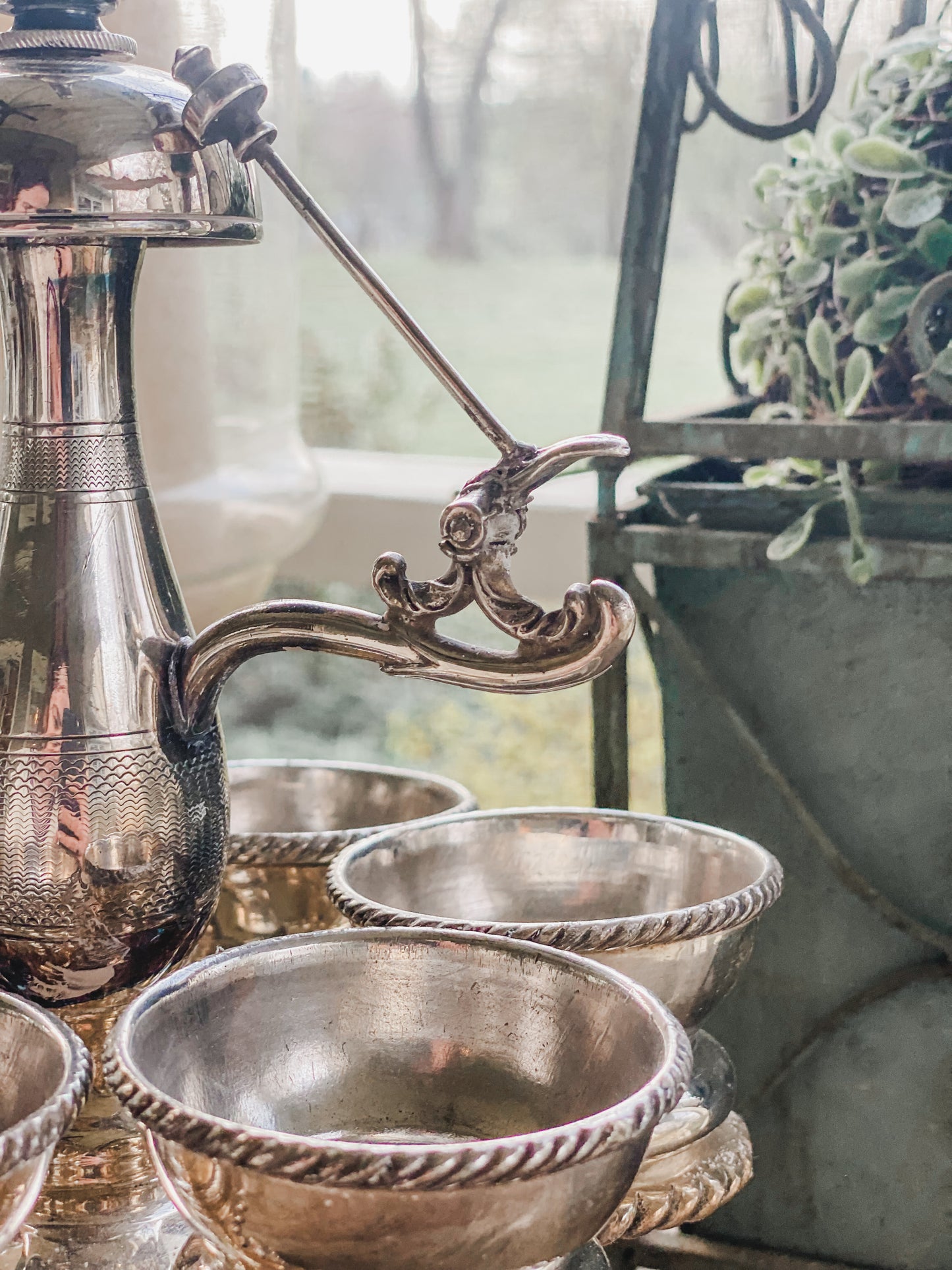 Antique Table Caster Egg Stand