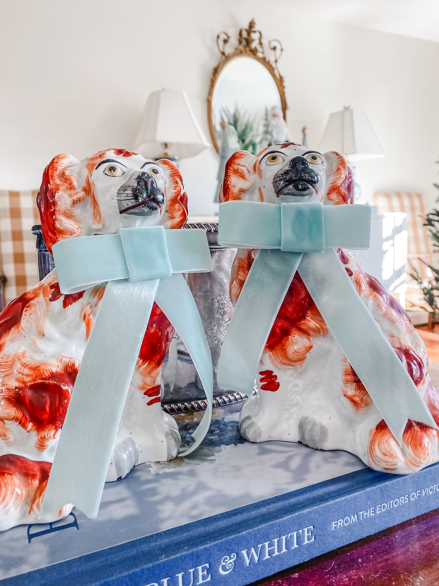 Adorable Antique Staffordshire Dogs