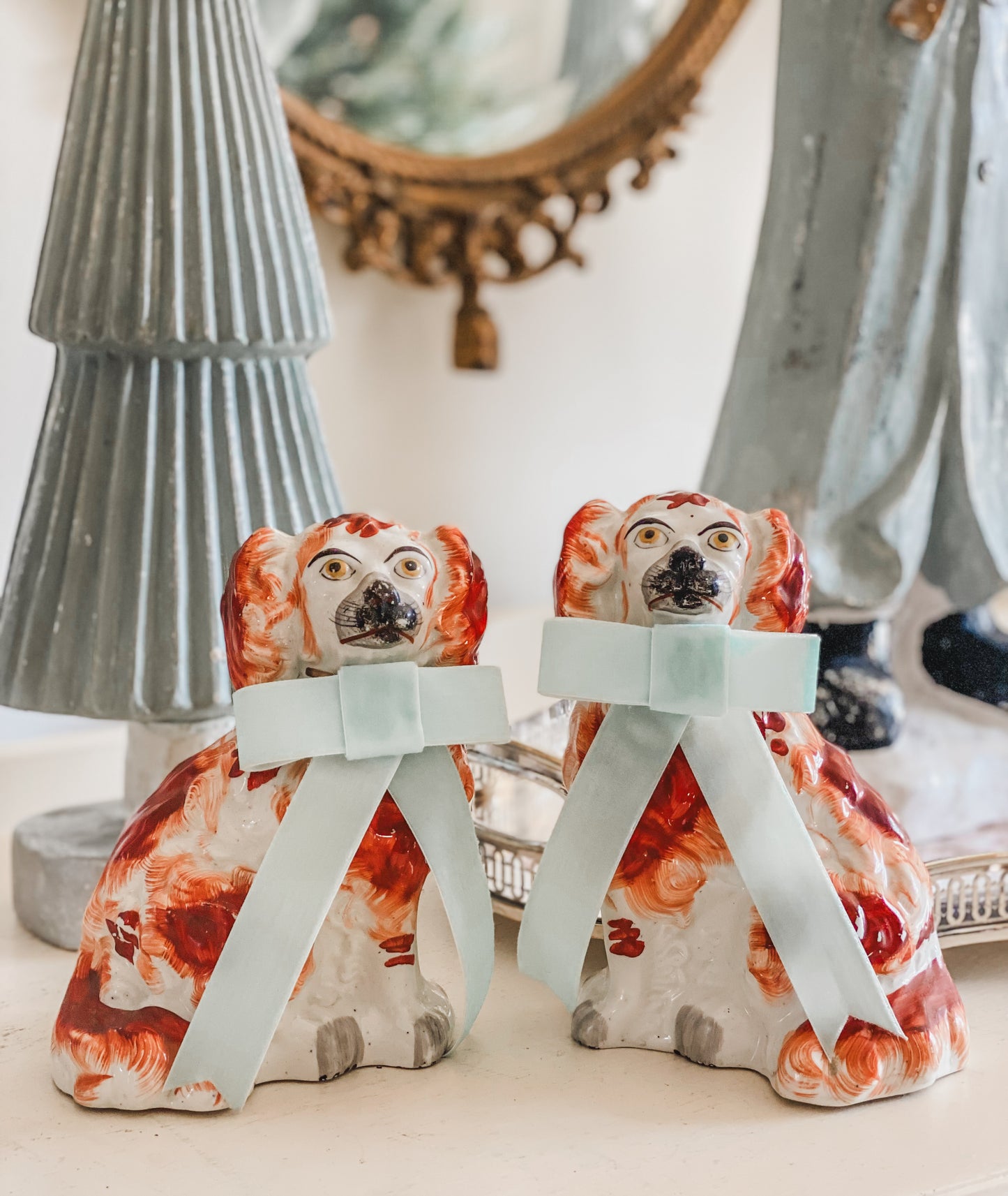 Adorable Antique Staffordshire Dogs