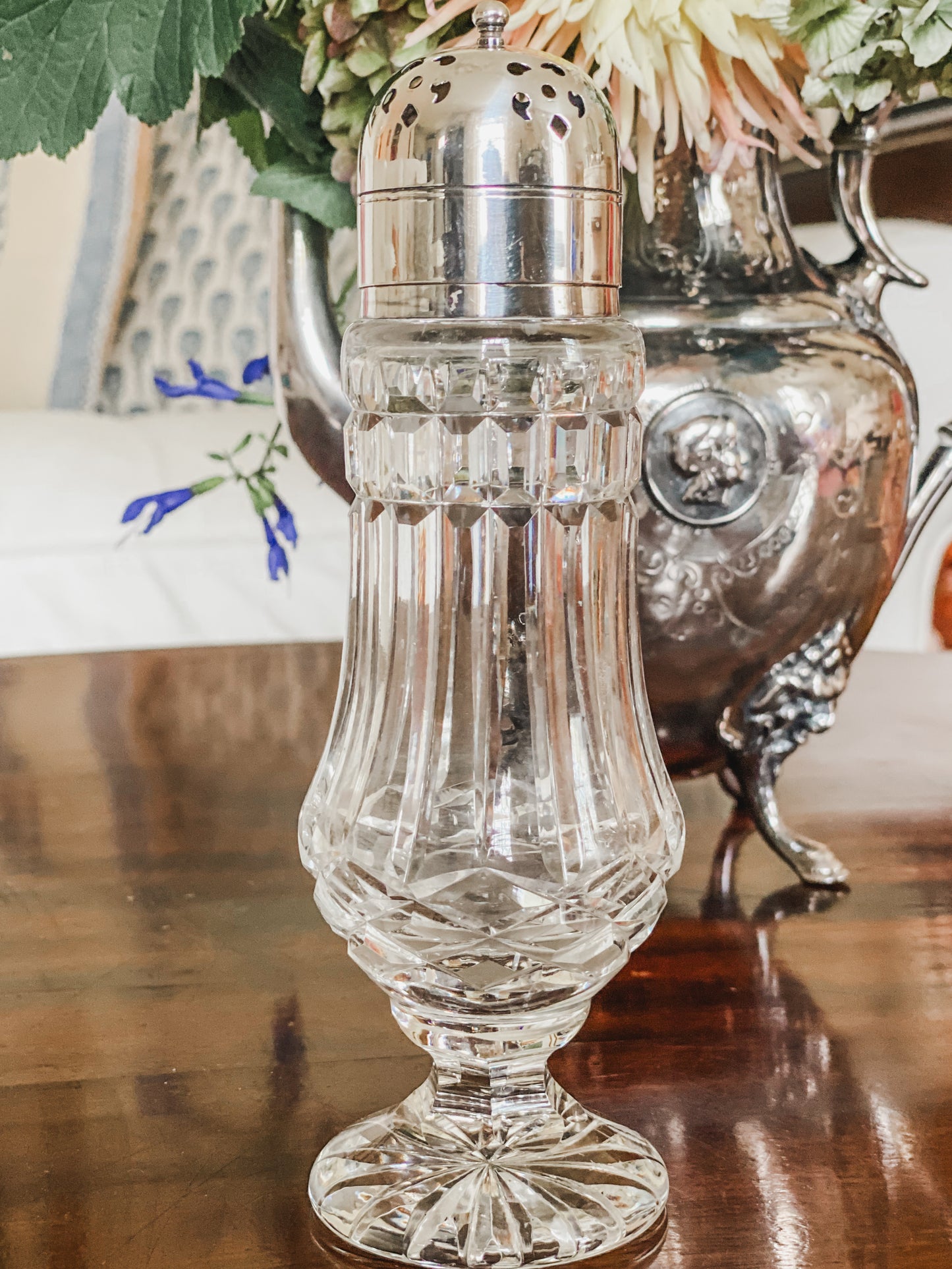 Fabulous Antique Crystal Muffineer