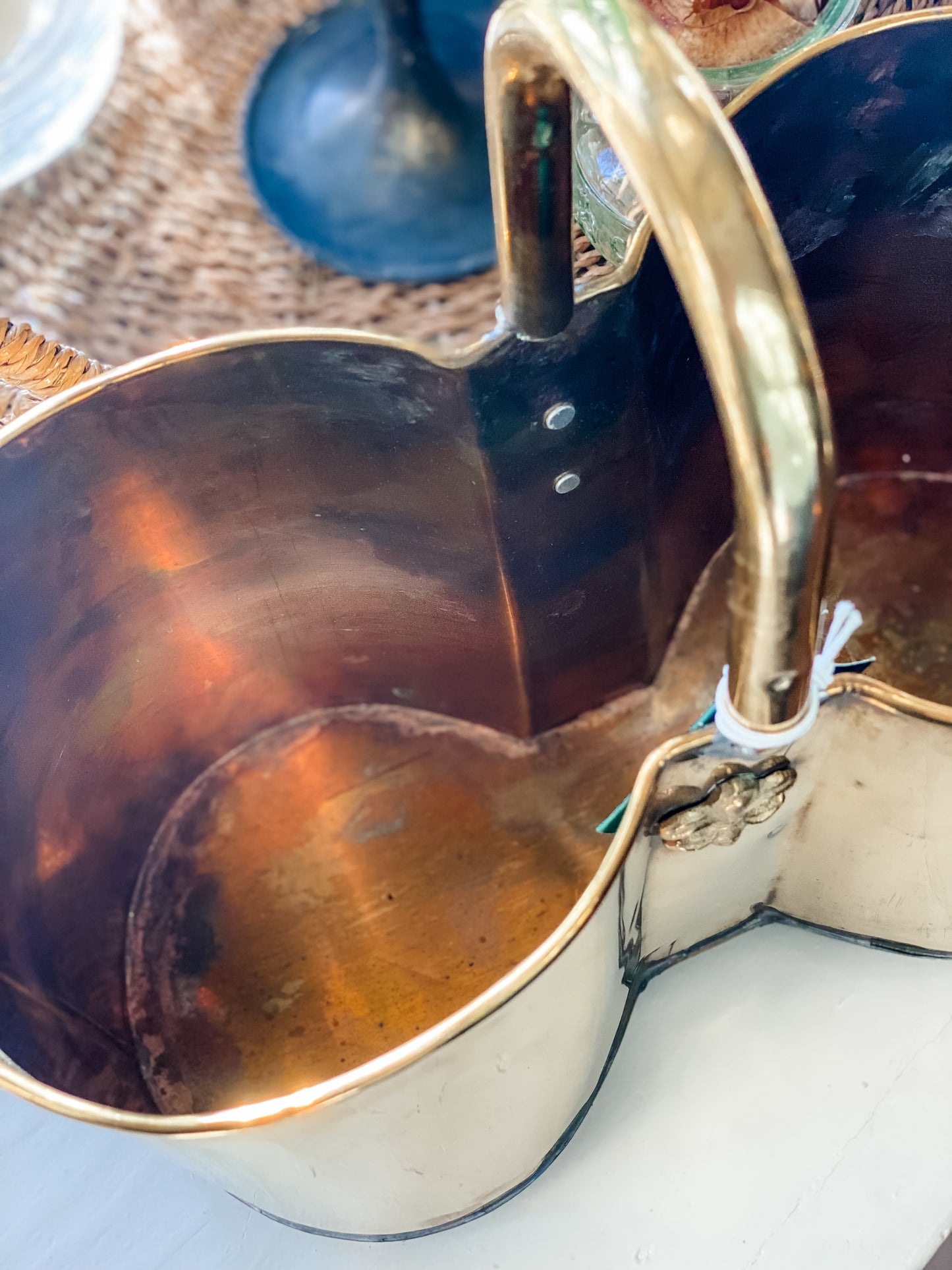 Fleur De Lis Copper Wine Caddy