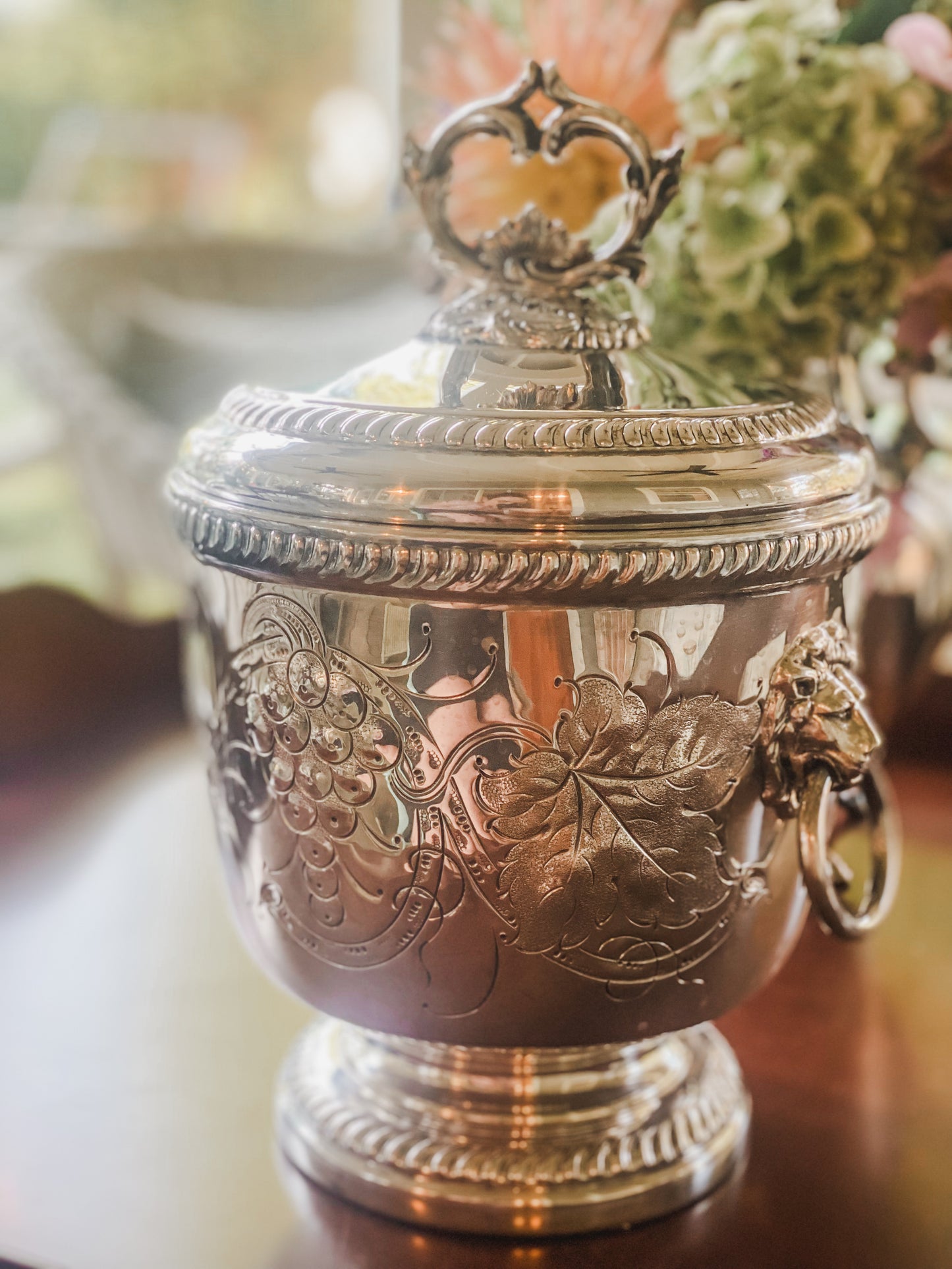 Gorgeous Hand Chased Ice Bucket