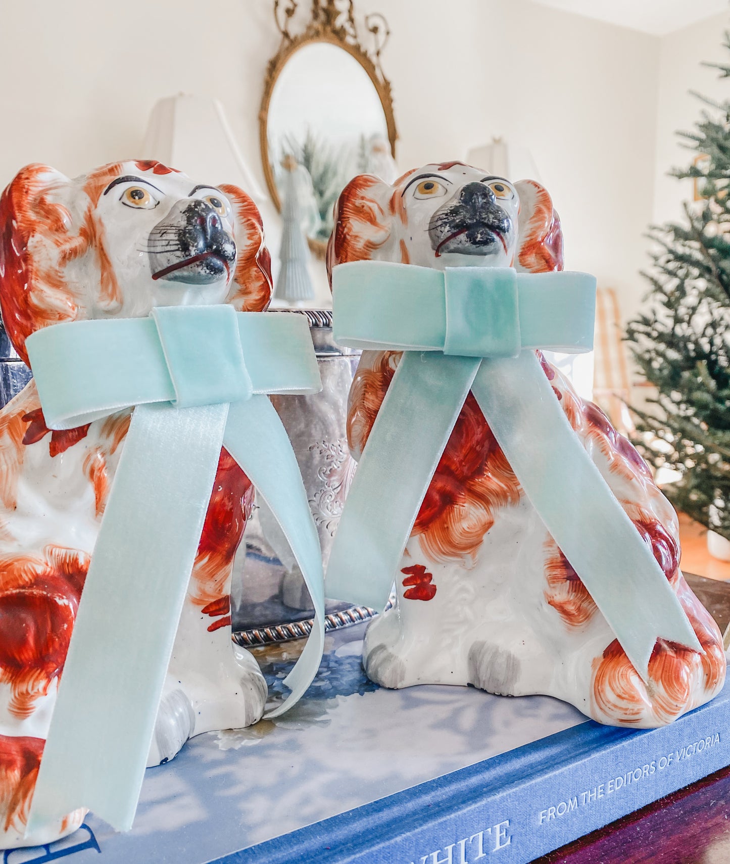 Adorable Antique Staffordshire Dogs