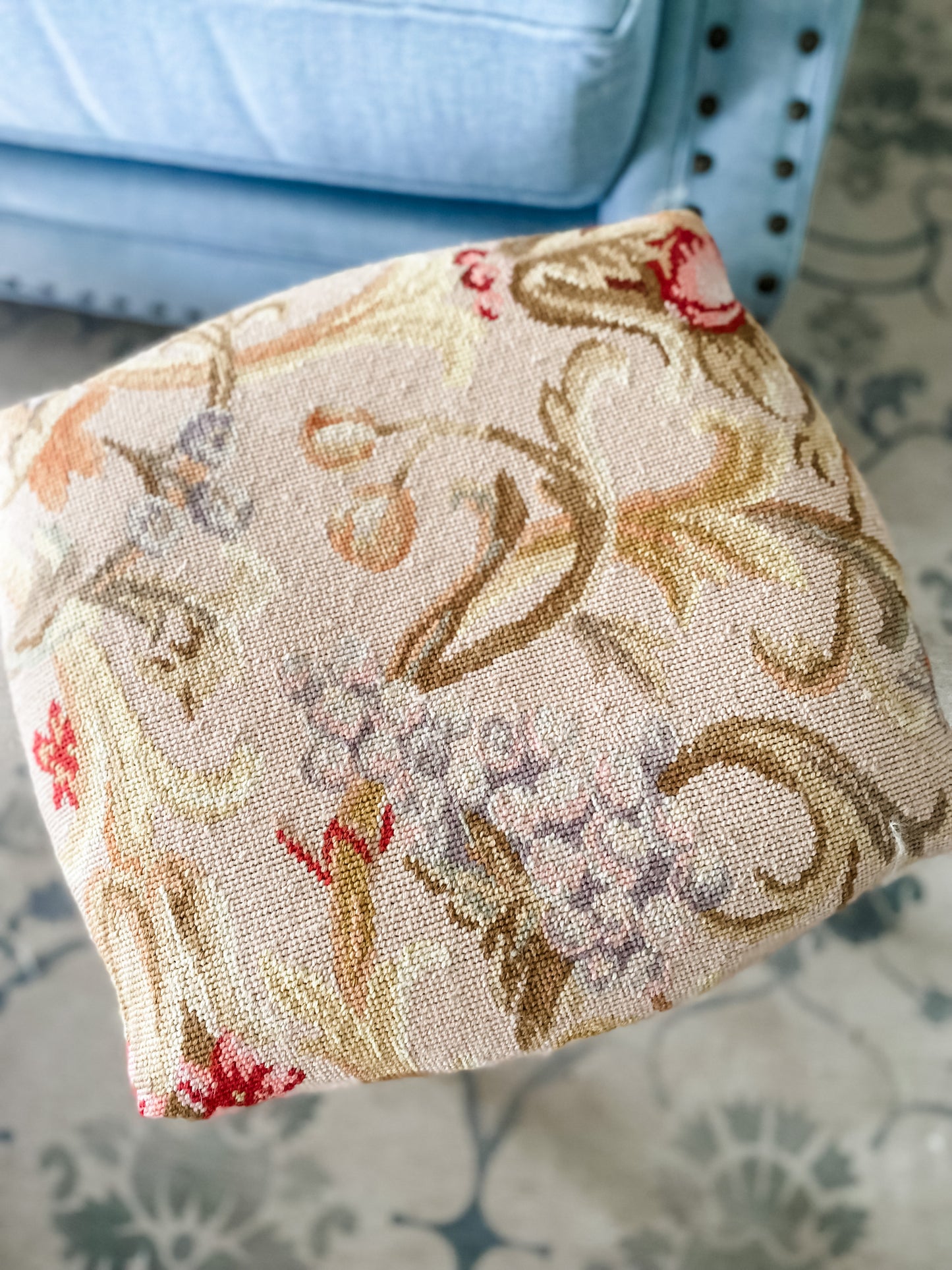 Beautiful Needlepoint Louis XVI Stool