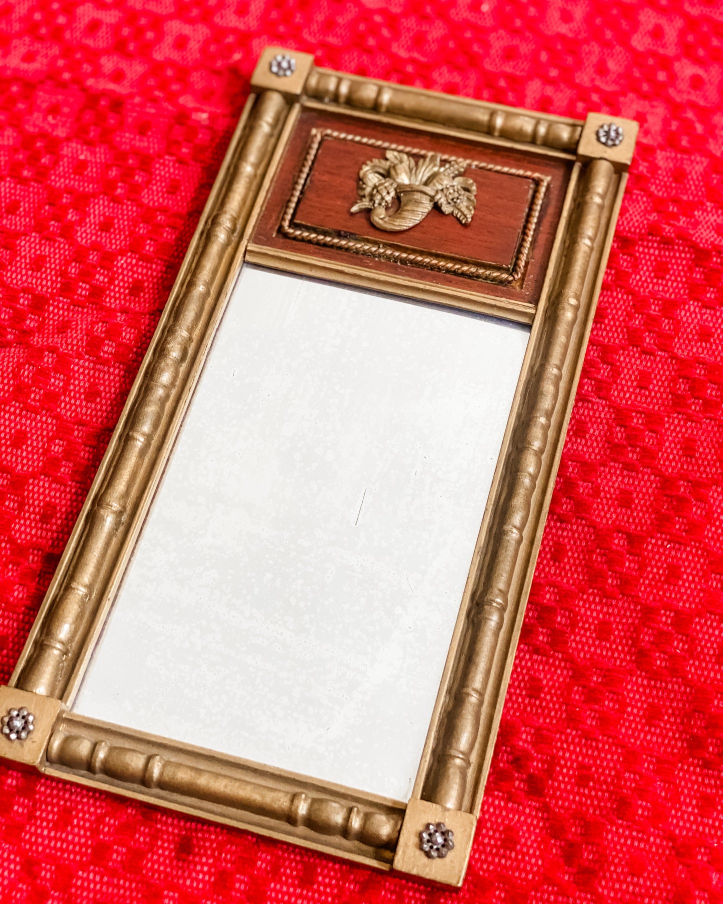 Miniature Vintage Gold Hall Mirror