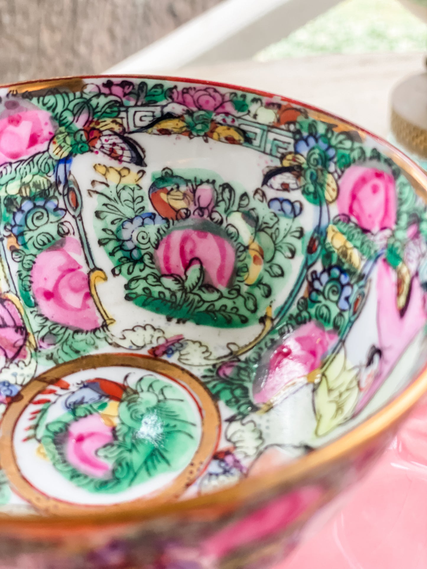 Vintage Famille Rose Bowl