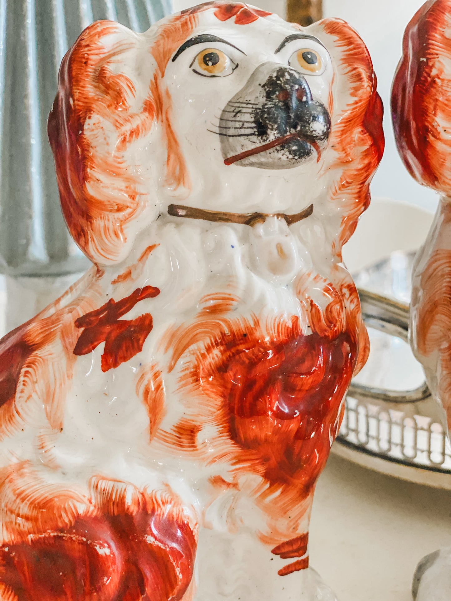 Adorable Antique Staffordshire Dogs