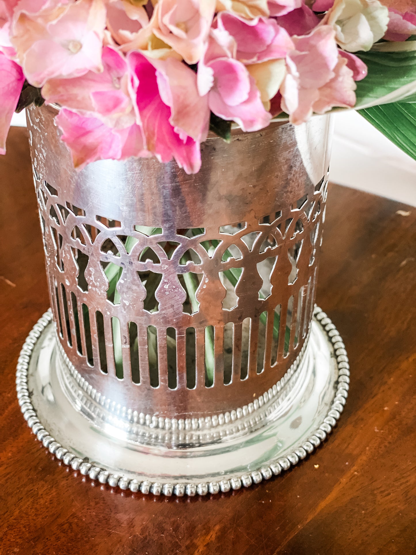 Antique Reticulated Bottle Holder