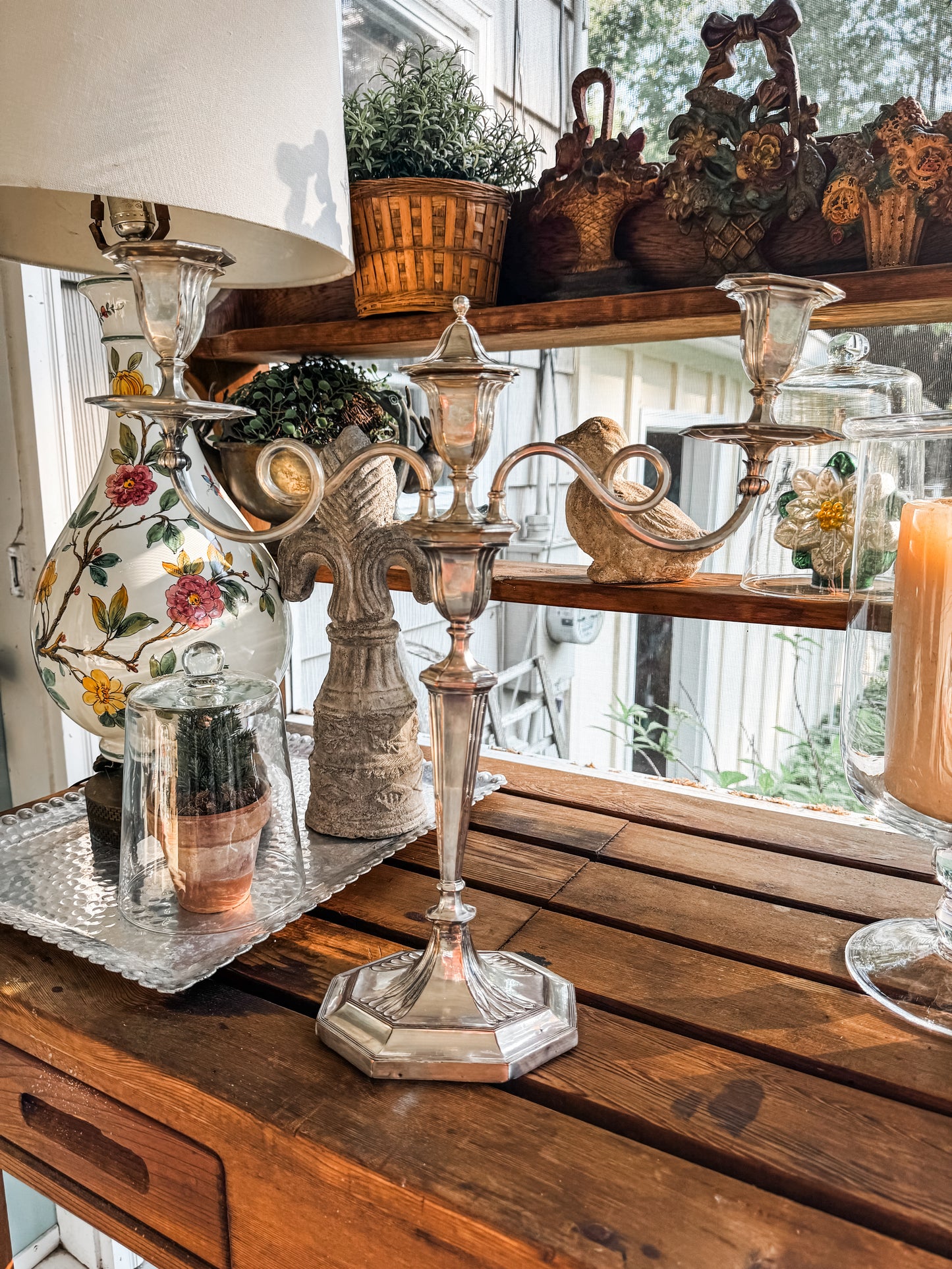 Old Sheffield Plate Candelabra Circa 1800-1825