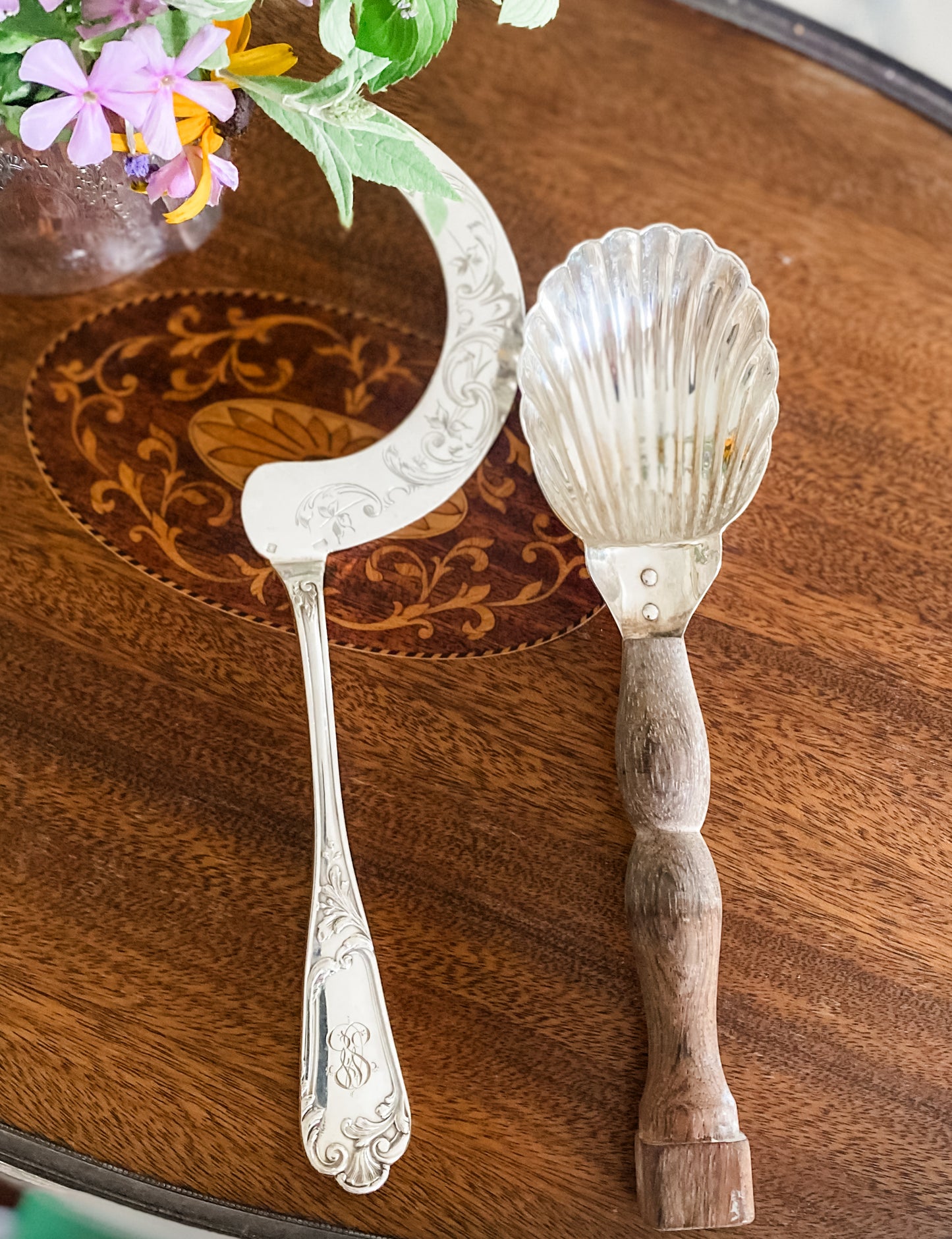 Very Rare Antique French Ice Cream Sickle and Scoop