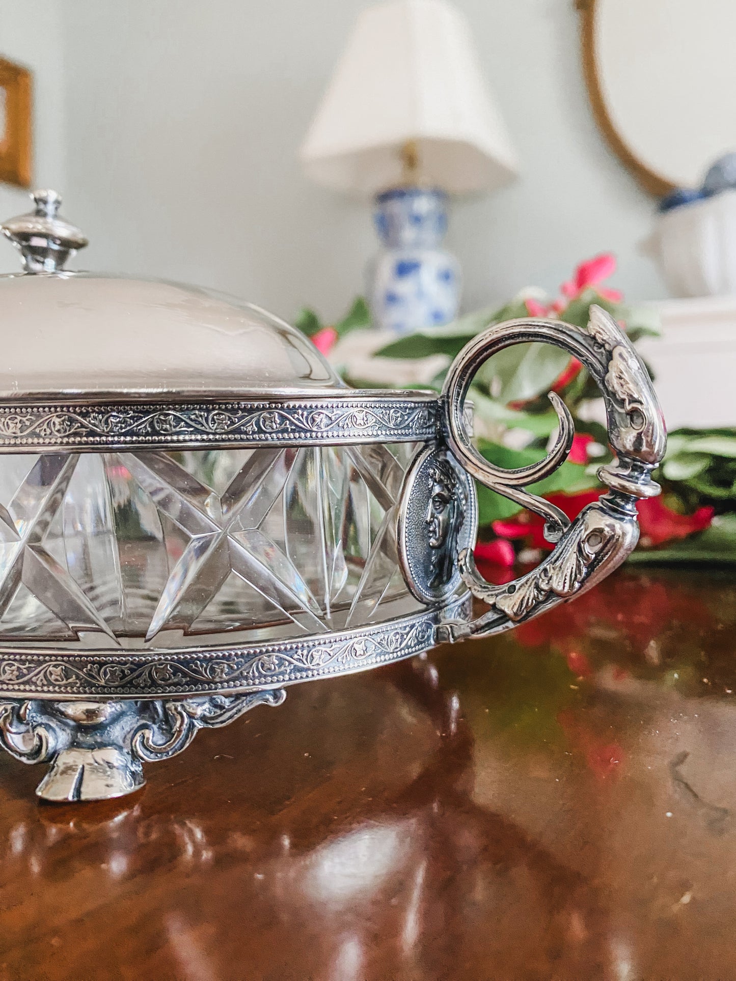 Exquisite Elkington & Co. English Double Handled Server from 1883