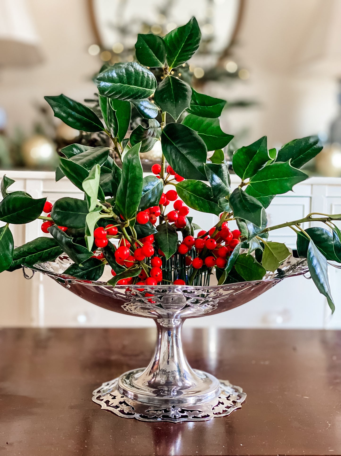 Pierced Snowflake Antique Centerpiece