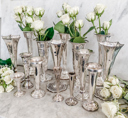 Fabulous Collection of 15 Trumpet Vases
