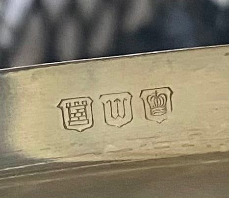 Lovely Pair of Antique Covered Dishes with Lovely Pediment Handles