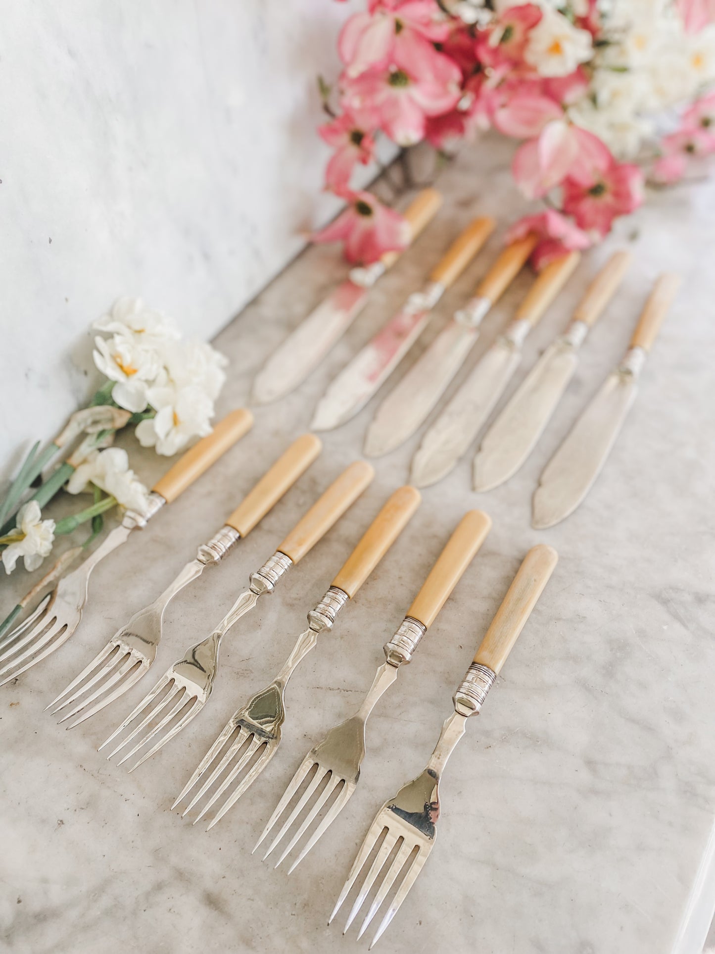 Antique Fish Serving Set | Service for 6 | 12 Pieces | EPNS