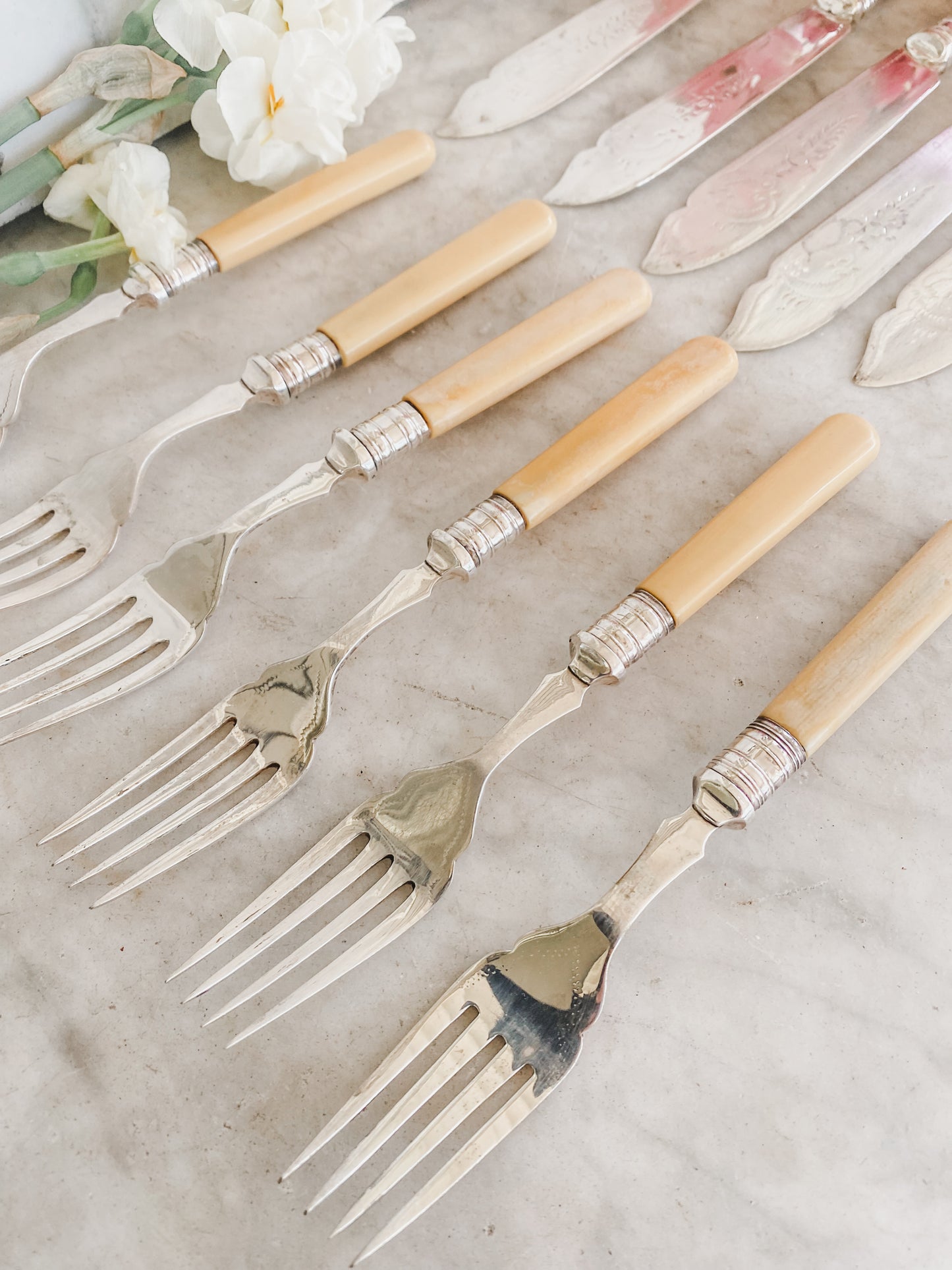 Antique Fish Serving Set | Service for 6 | 12 Pieces | EPNS