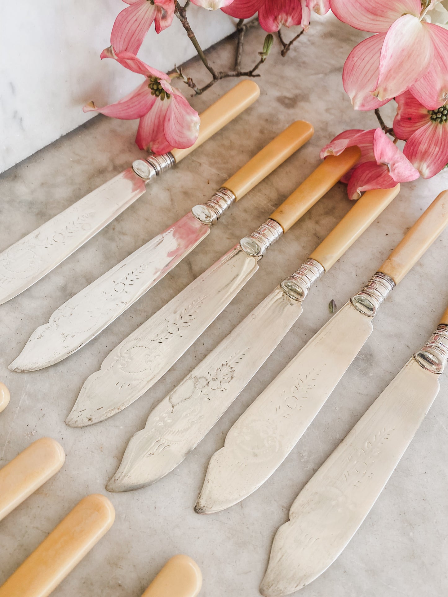 Antique Fish Serving Set | Service for 6 | 12 Pieces | EPNS