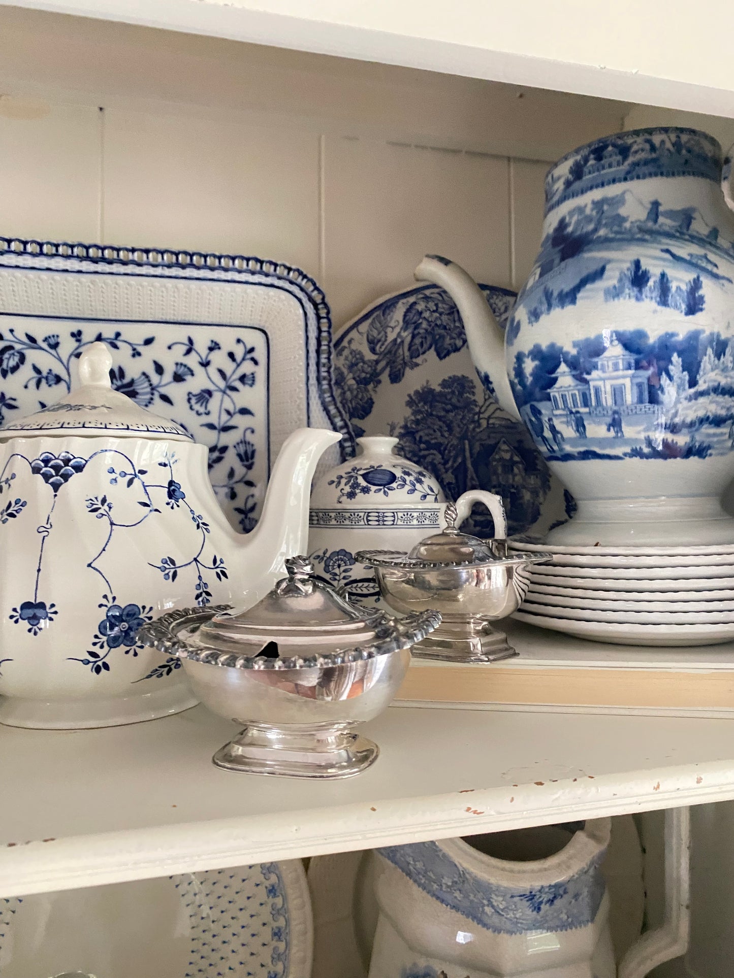 Pair Hand Chased Antique English Salt Cellars