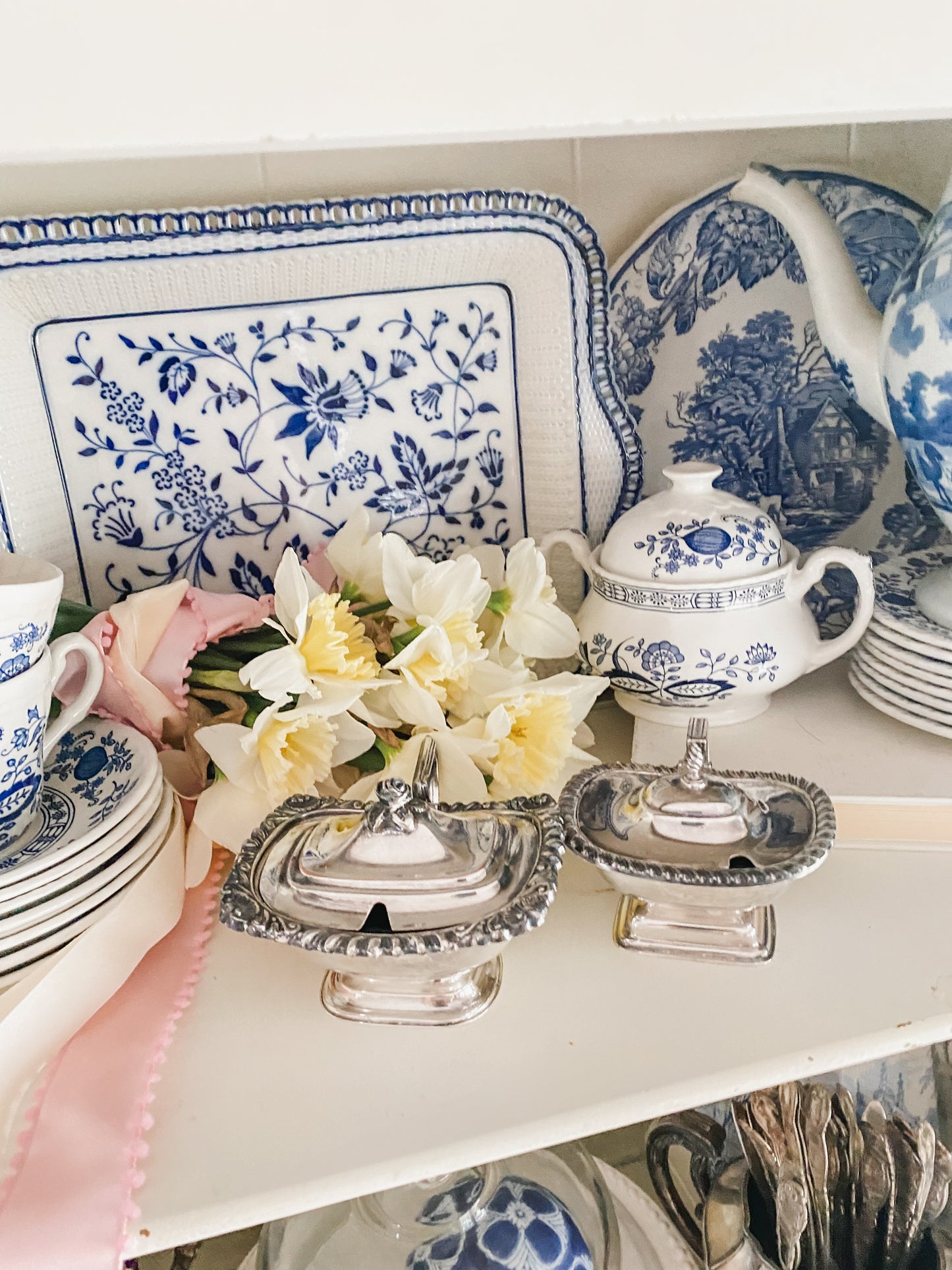 Pair Hand Chased Antique English Salt Cellars