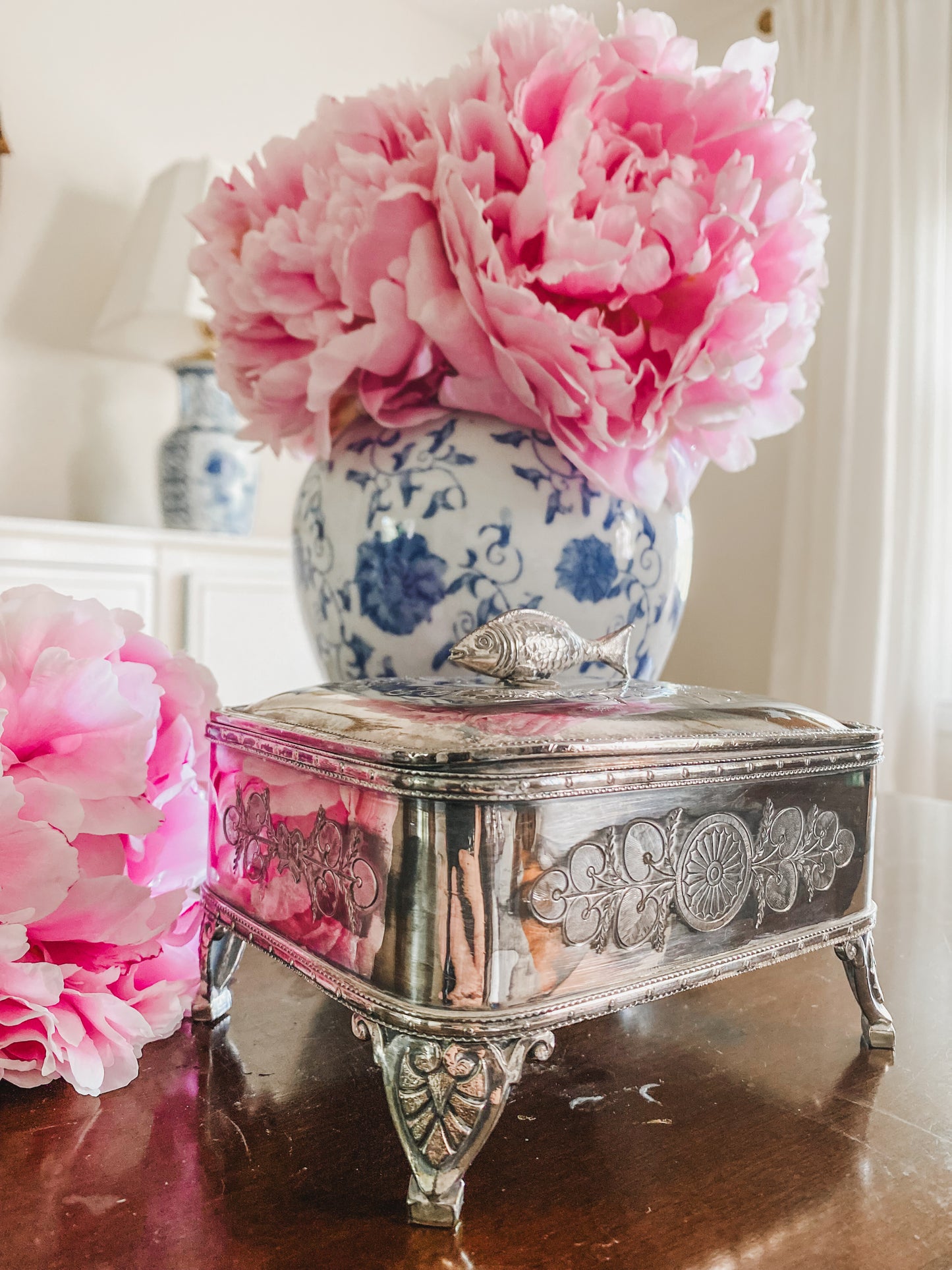 Rare Victorian Quadroupleplate Sardine Box