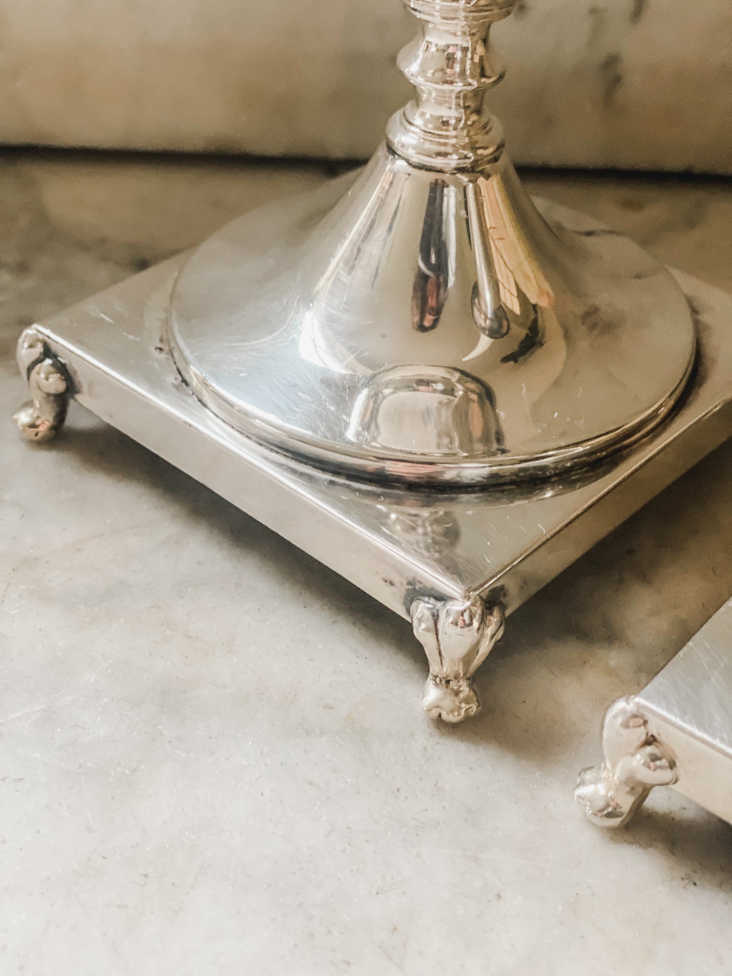 Pair of Elegant Candlesticks by Crescent Silver