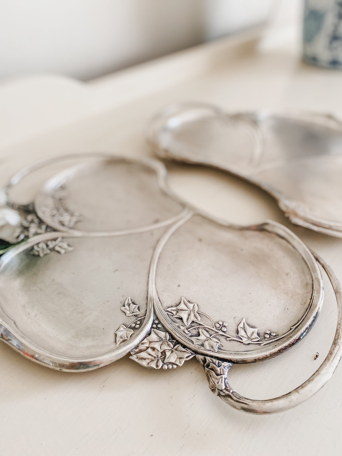 Pair of Art Noveau Unique Antique Trays