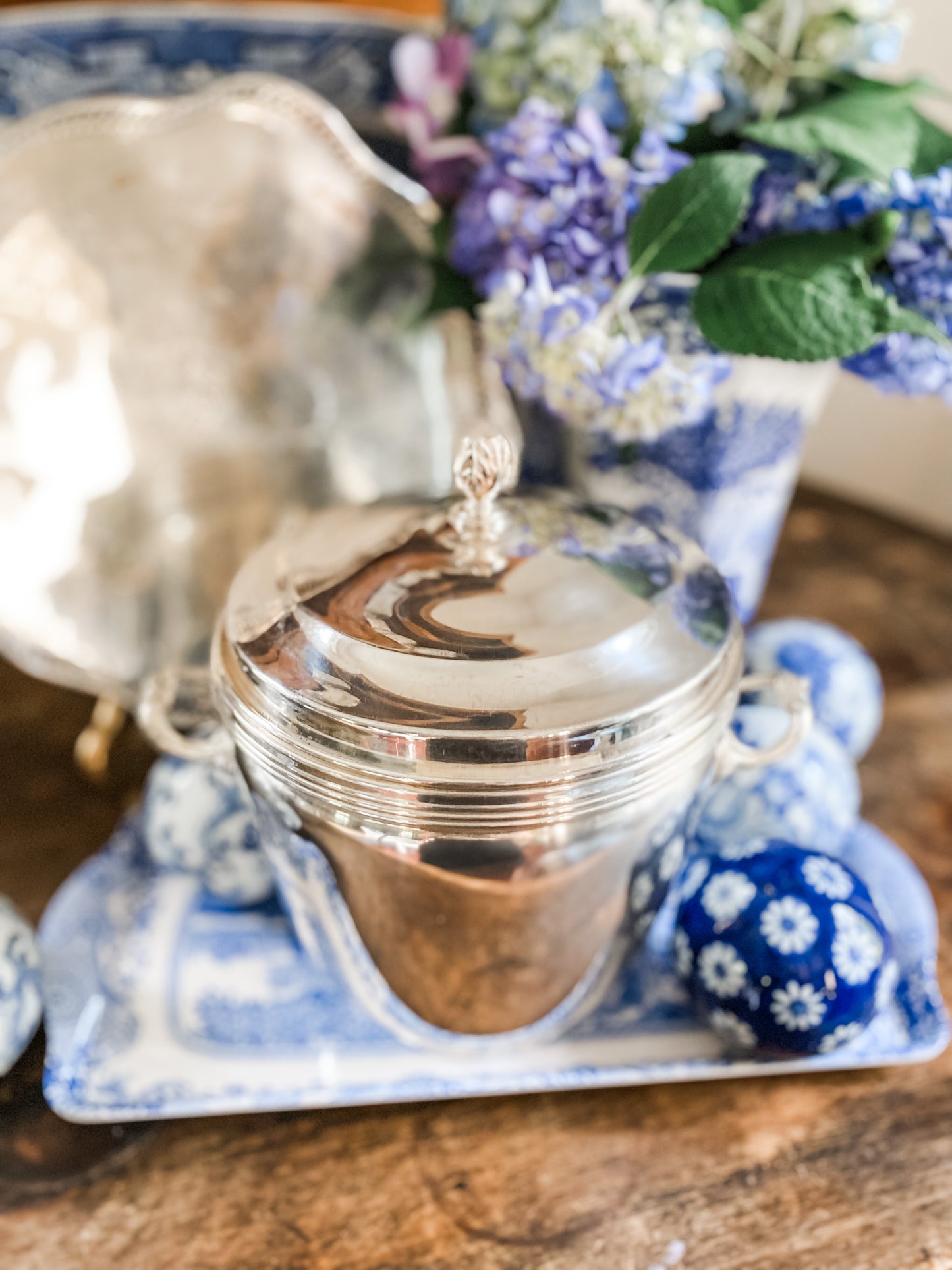 Wonderful Sheffield Silver Ice Bucket
