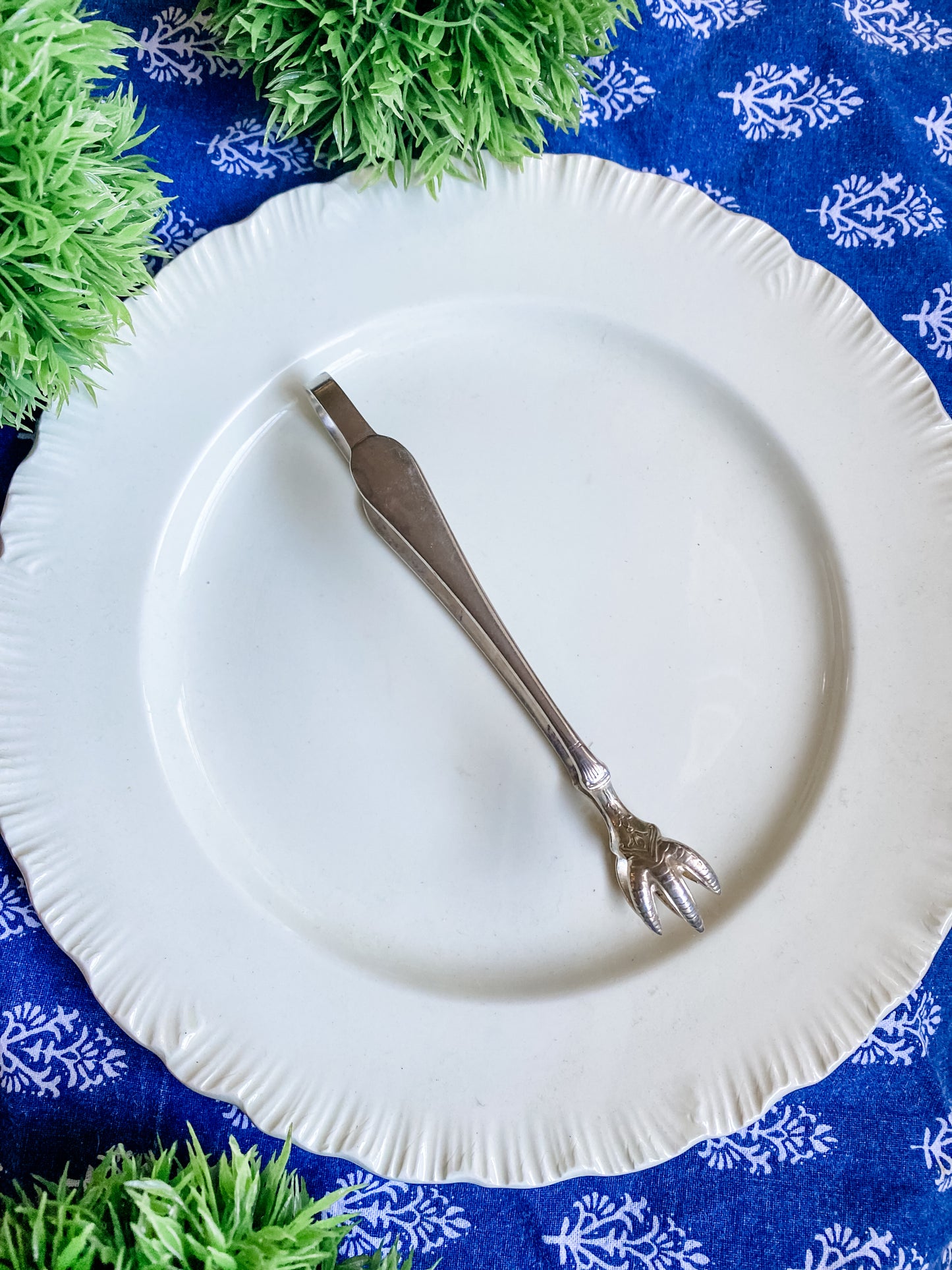 Antique Ornate Clawfoot Tongs