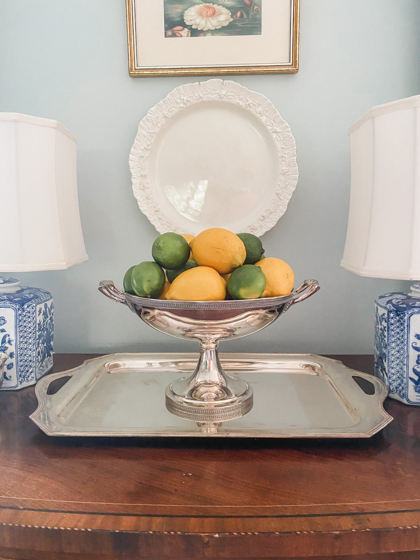 Beautiful Antique Silver Pedestal
