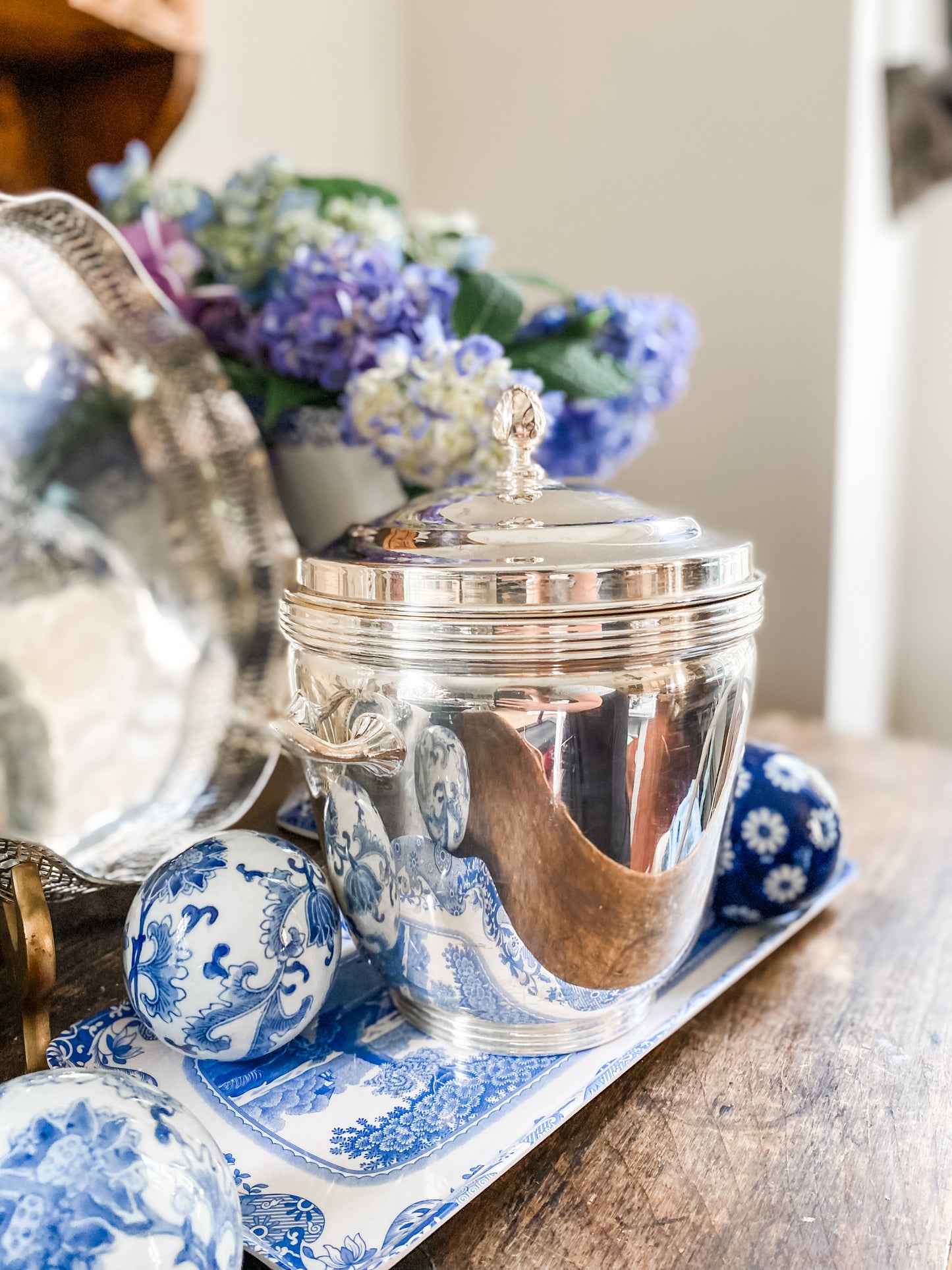 Wonderful Sheffield Silver Ice Bucket
